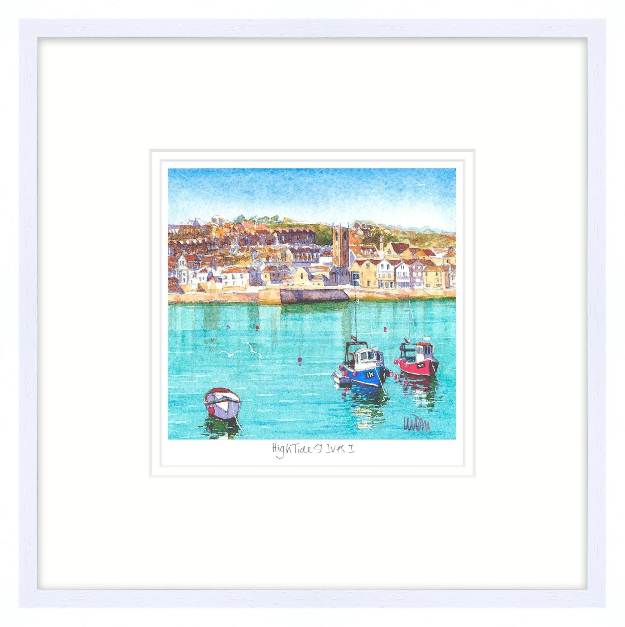 St Ives|Cornwall*Whistlefish High Tide St Ives Framed Print