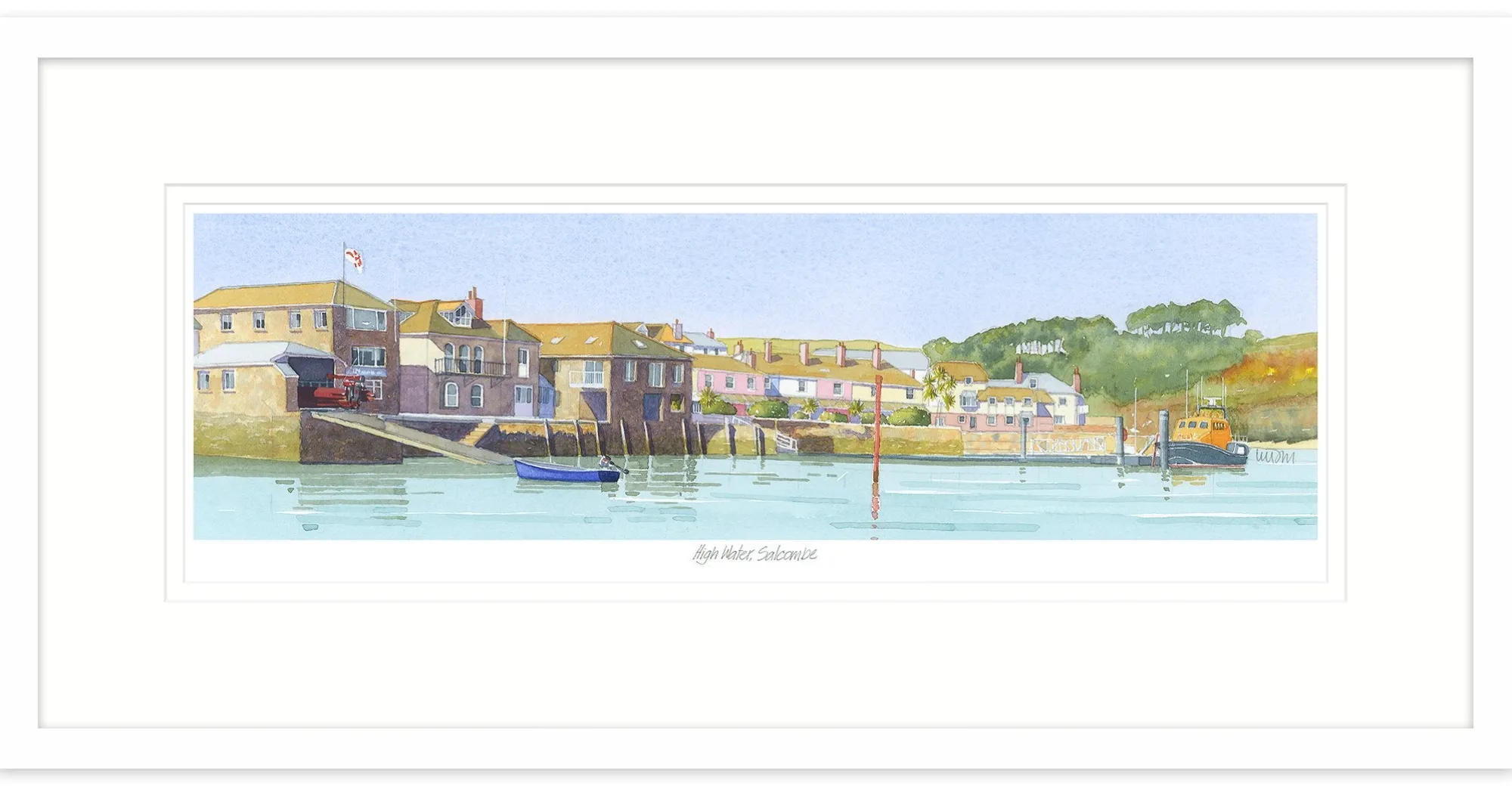 Salcombe|Devon*Whistlefish High Water Salcombe Framed Print