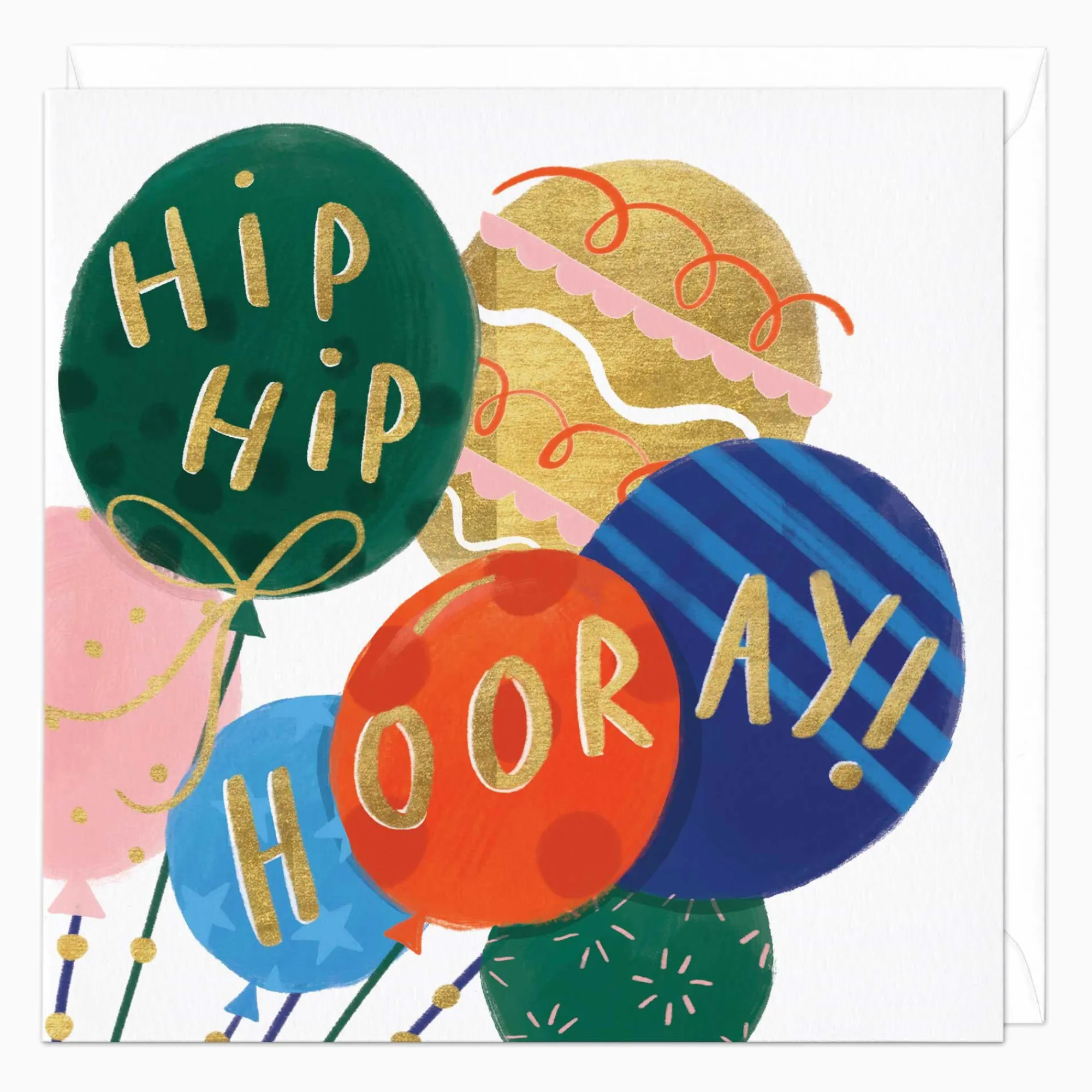 Birthday|For Children*Whistlefish Hip Hip Hooray Birthday Cut-Out Card