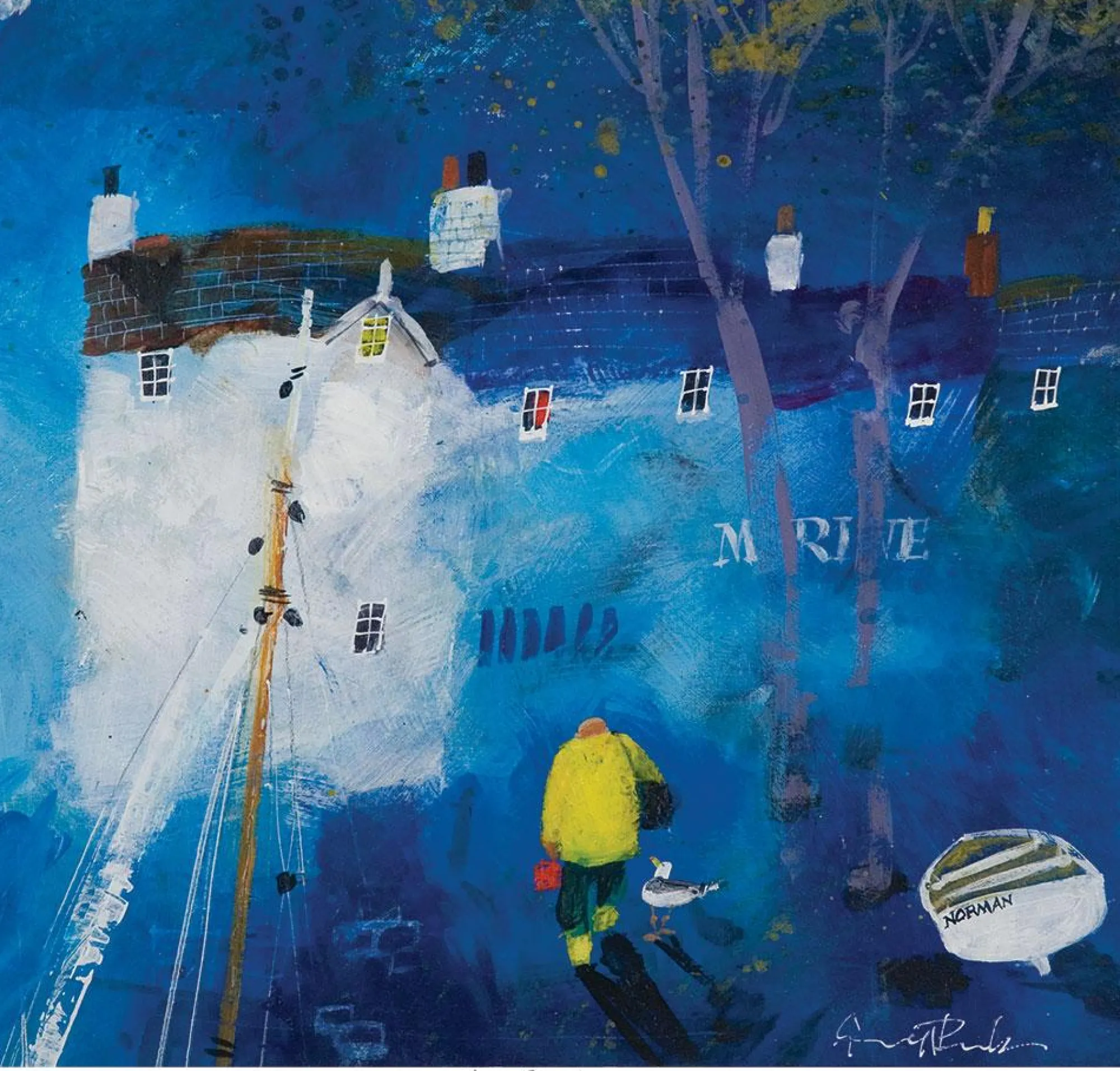 Unframed Prints*Whistlefish Home From The Sea Art Print