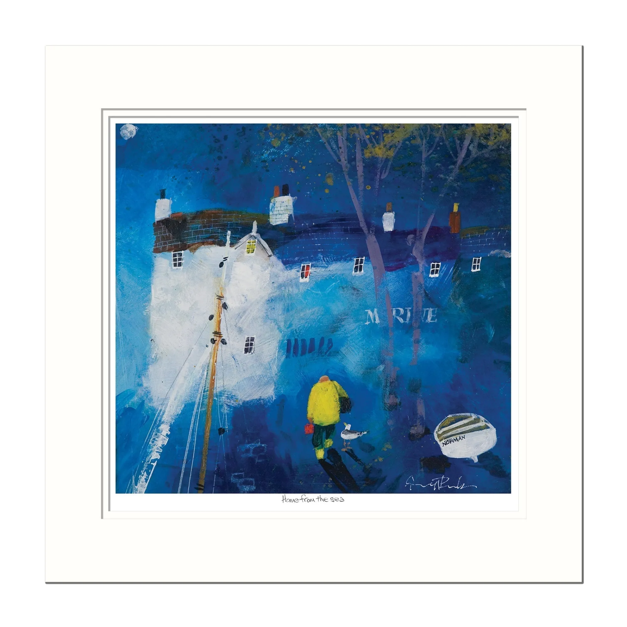 Mounted Prints*Whistlefish Home from the Sea Small Mounted Print