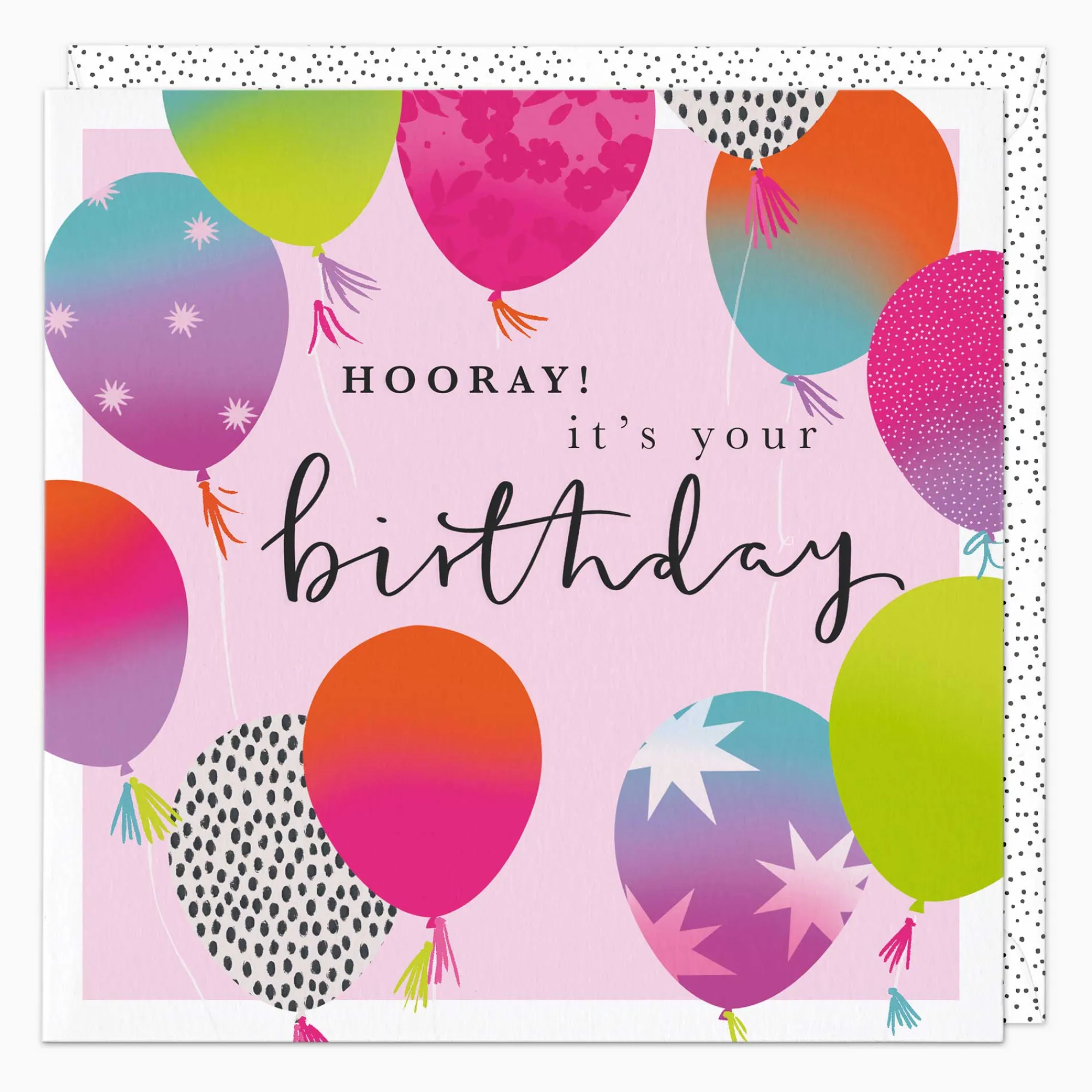 Birthday|For Children*Whistlefish Hooray! Neon Balloons Birthday Card