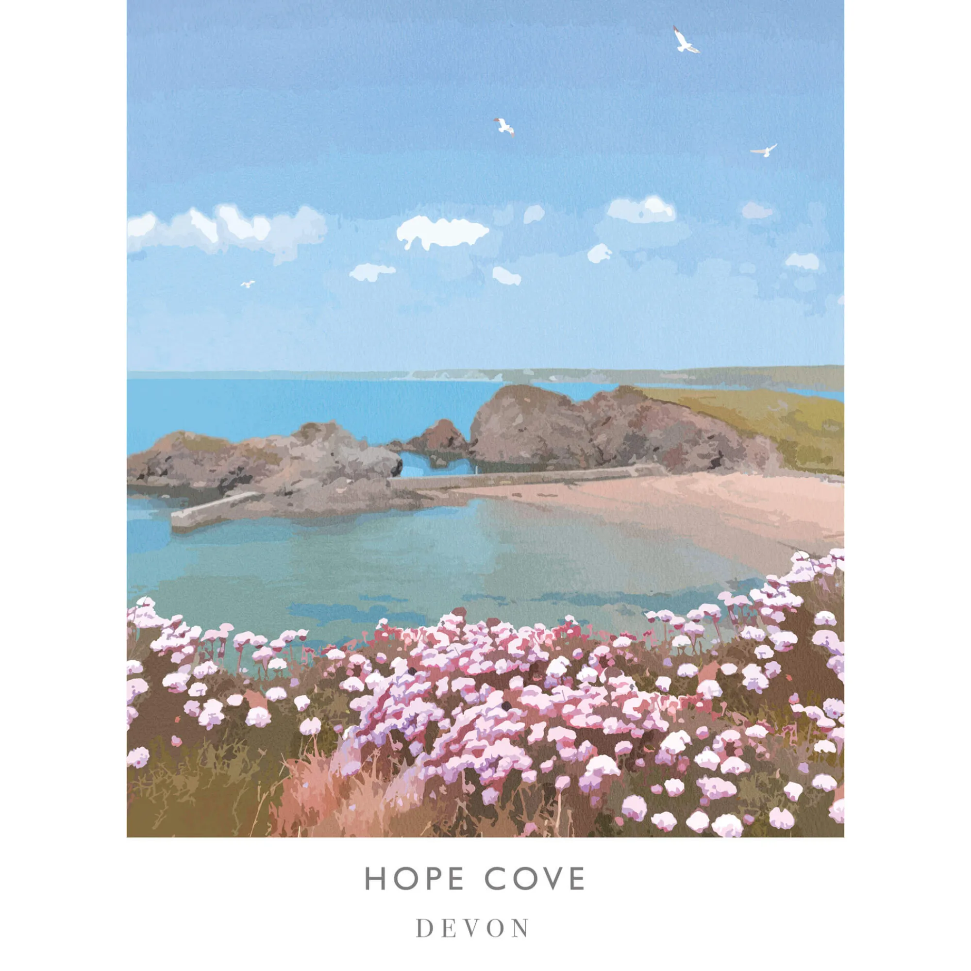 Unframed Prints*Whistlefish Hope Cove Art Print