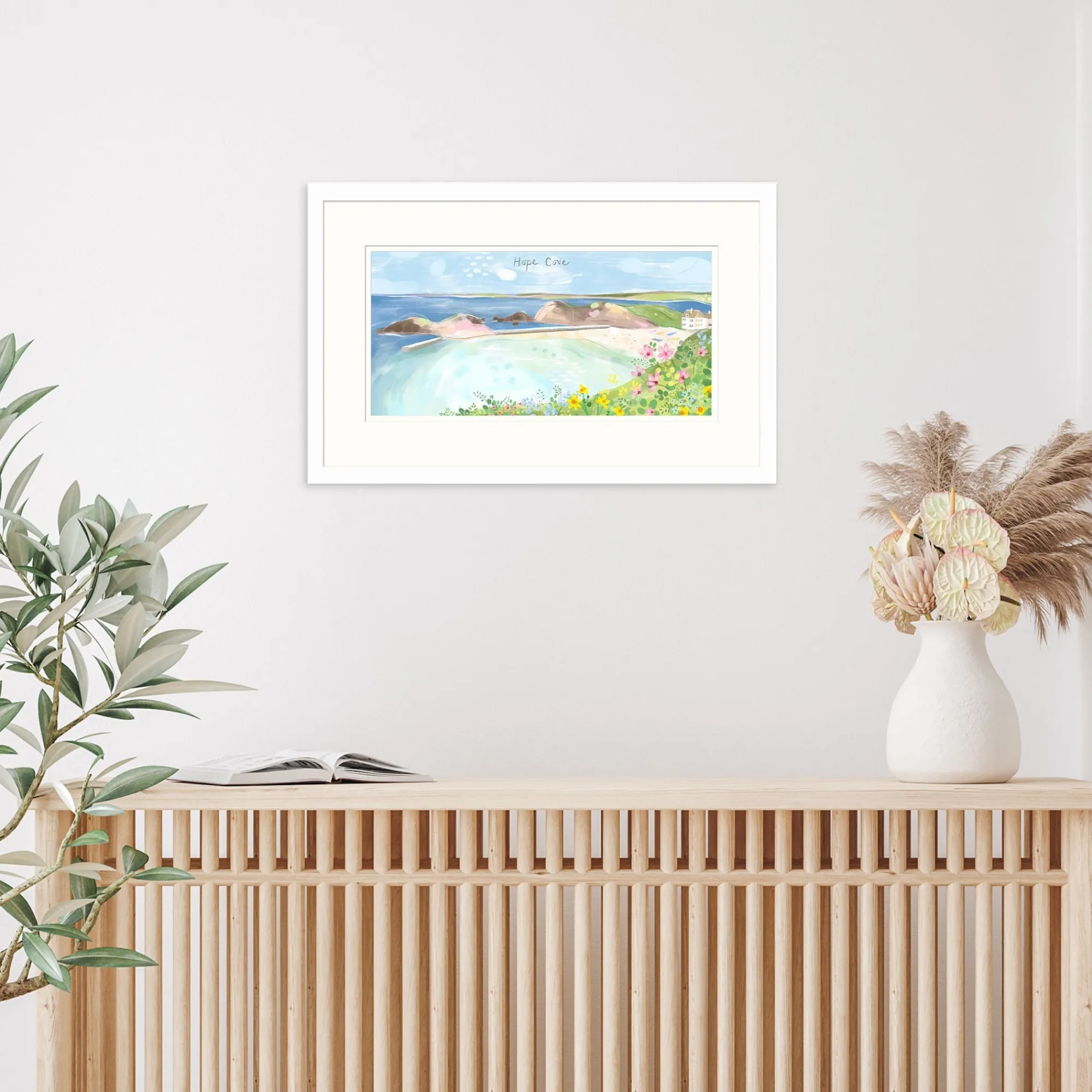 Devon|Travel*Whistlefish Hope Cove Small Framed Print