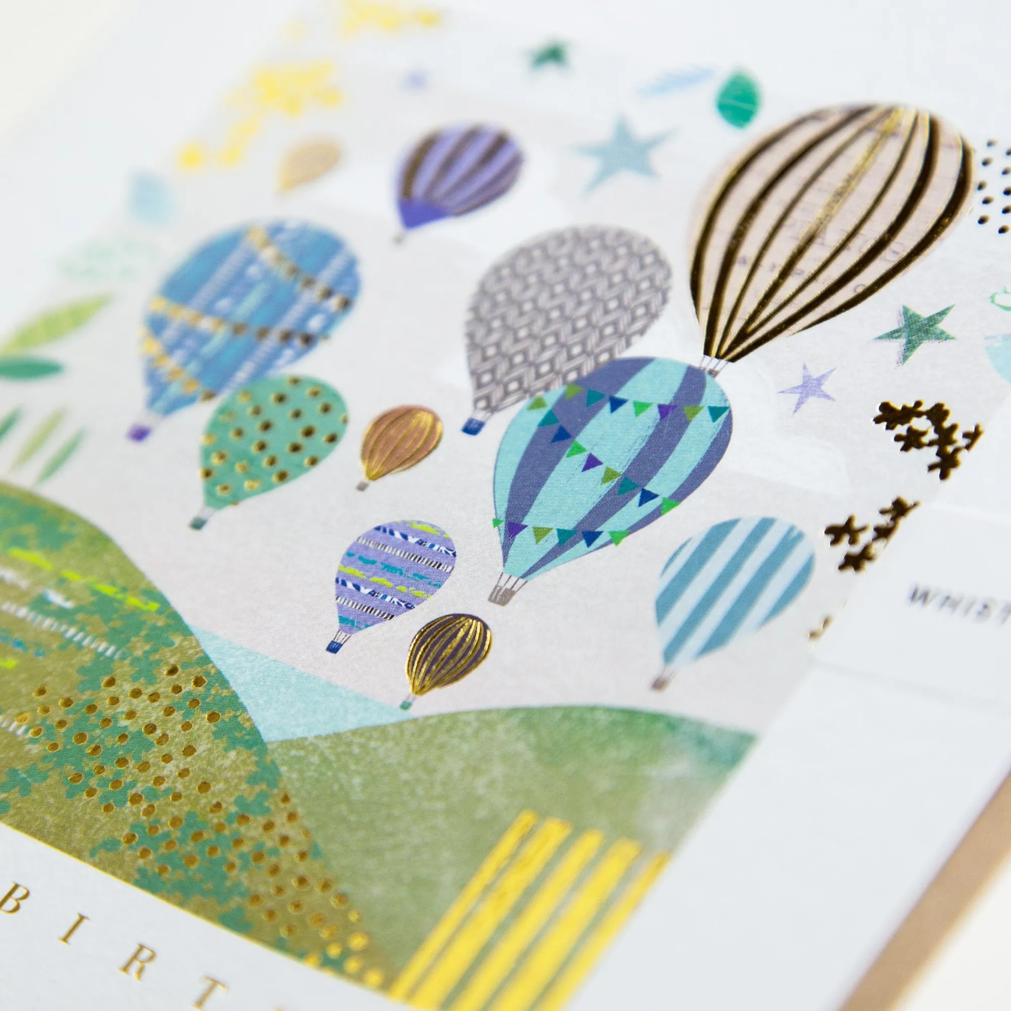 Birthday*Whistlefish Hot Air Balloon Happy Birthday Card