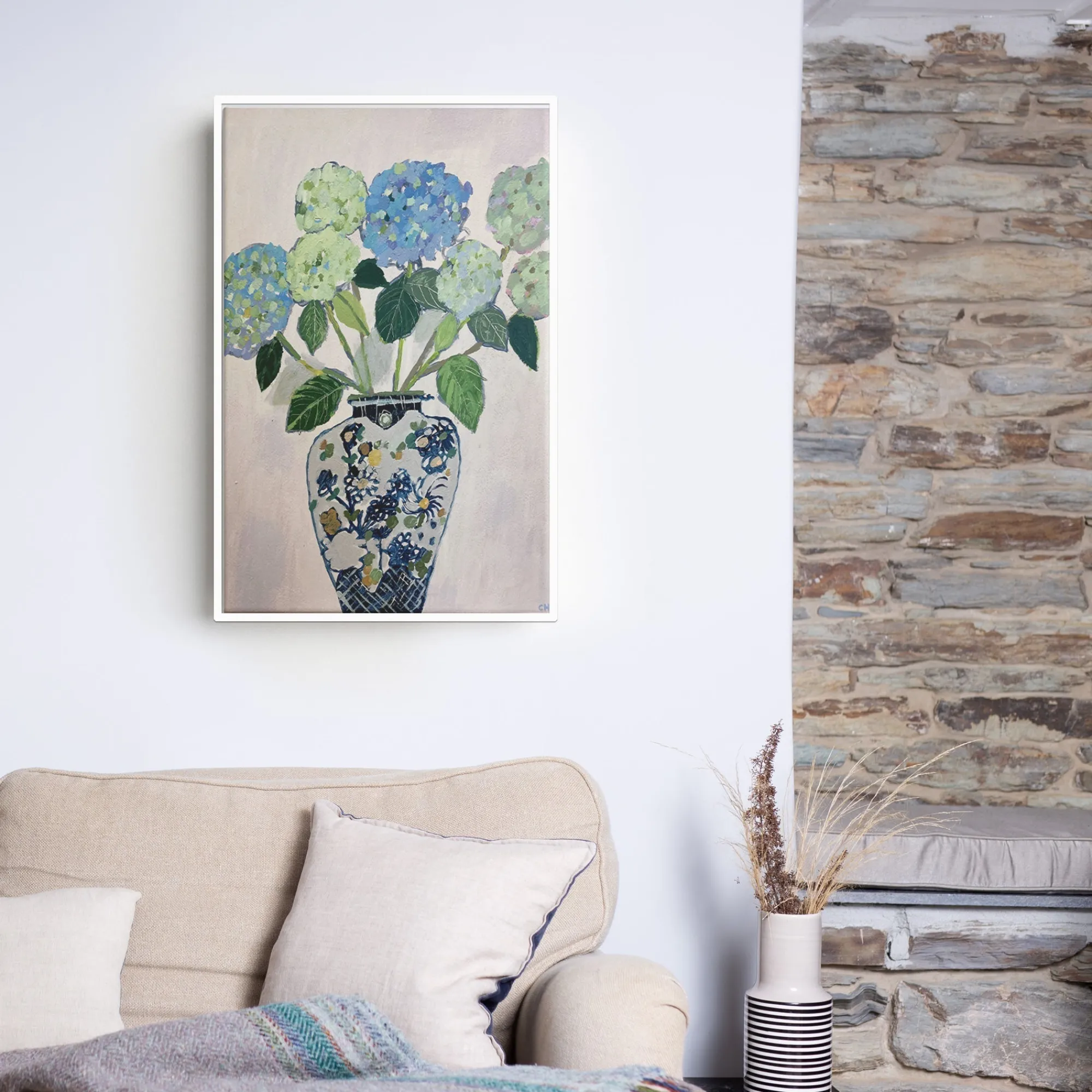 Floral & Flowers|Framed Canvas*Whistlefish Hydrangea Framed Canvas