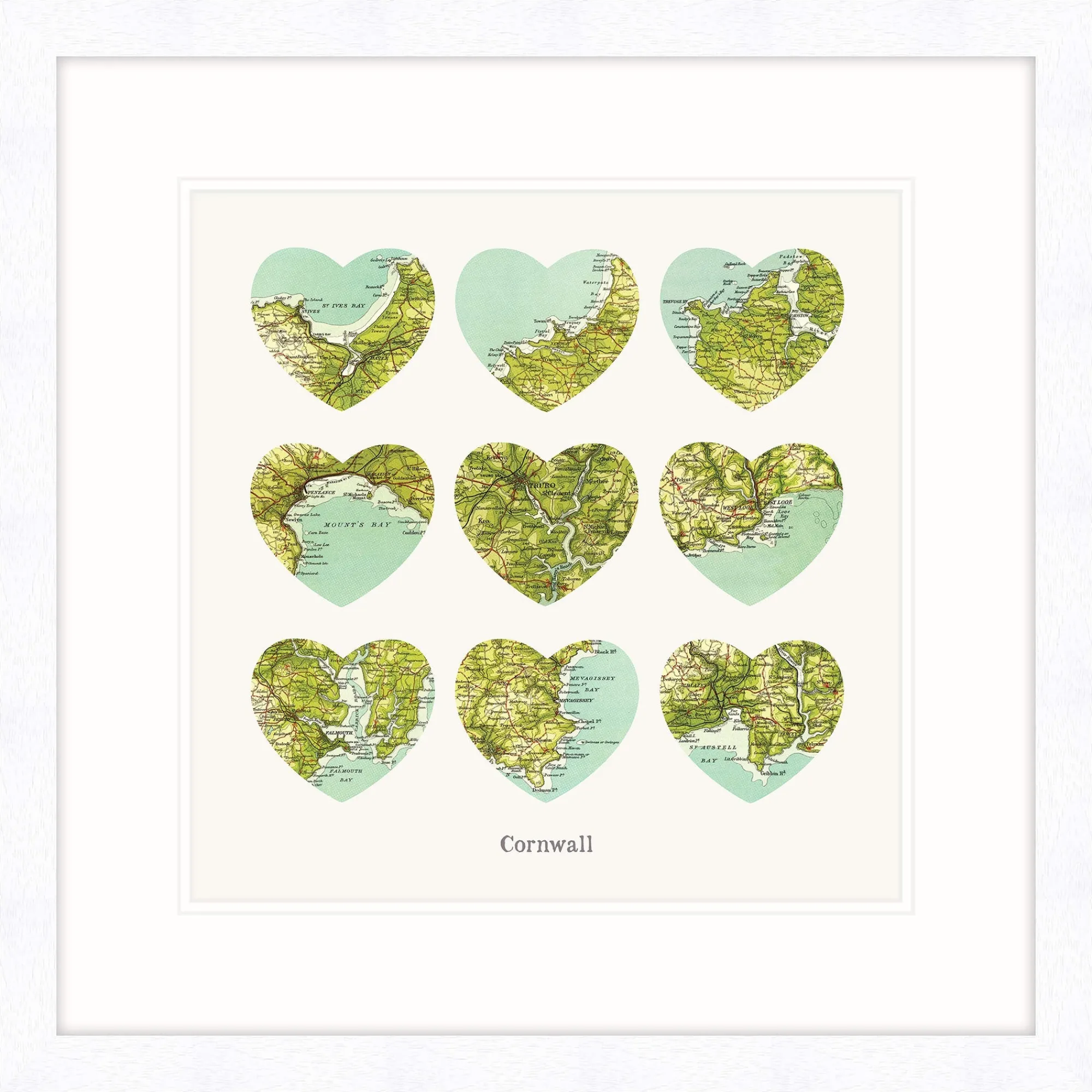 Cornwall|Framed Prints*Whistlefish I Love Cornwall Framed Print