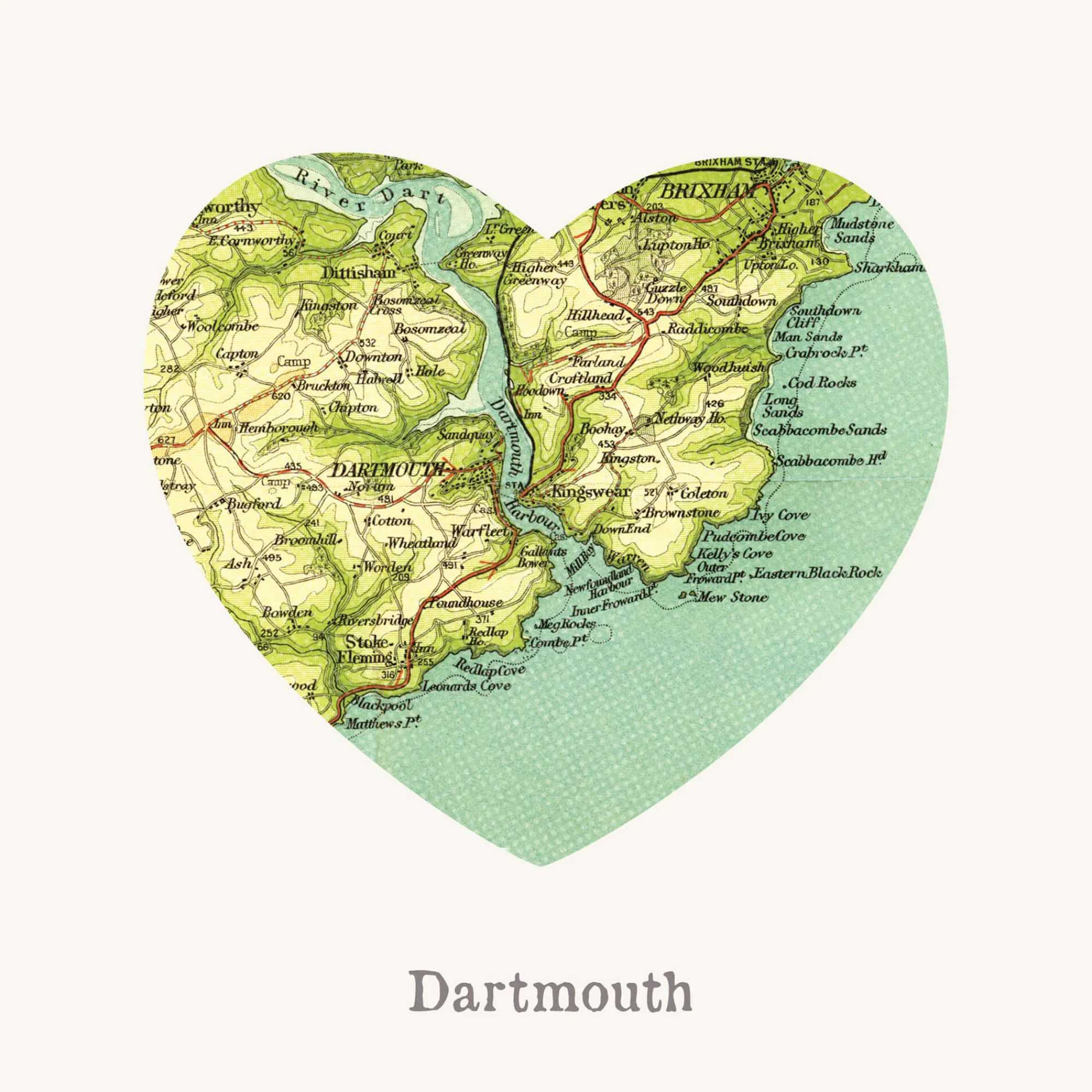 Unframed Prints*Whistlefish I Love Dartmouth Art Print