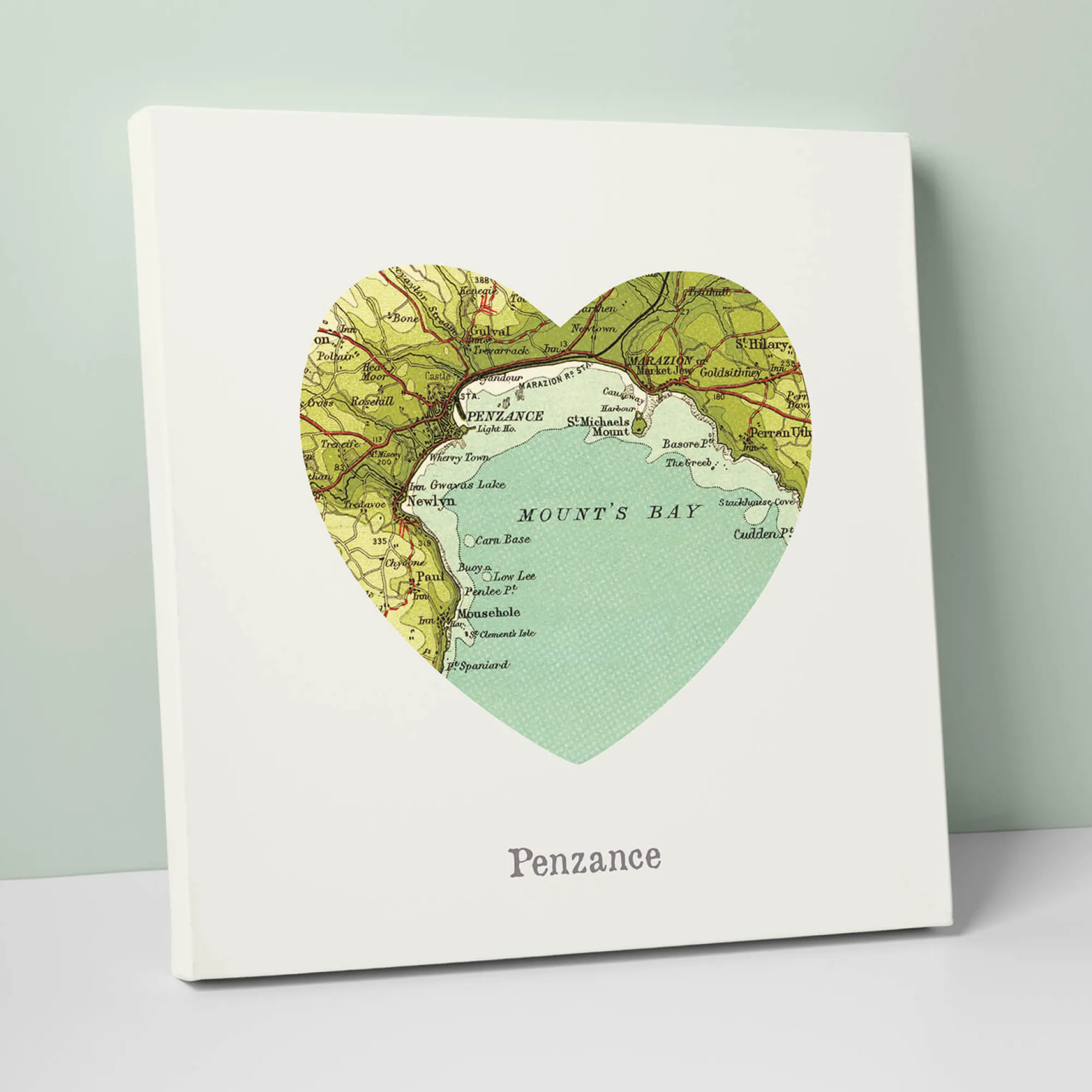 Canvas*Whistlefish I Love Penzance Canvas