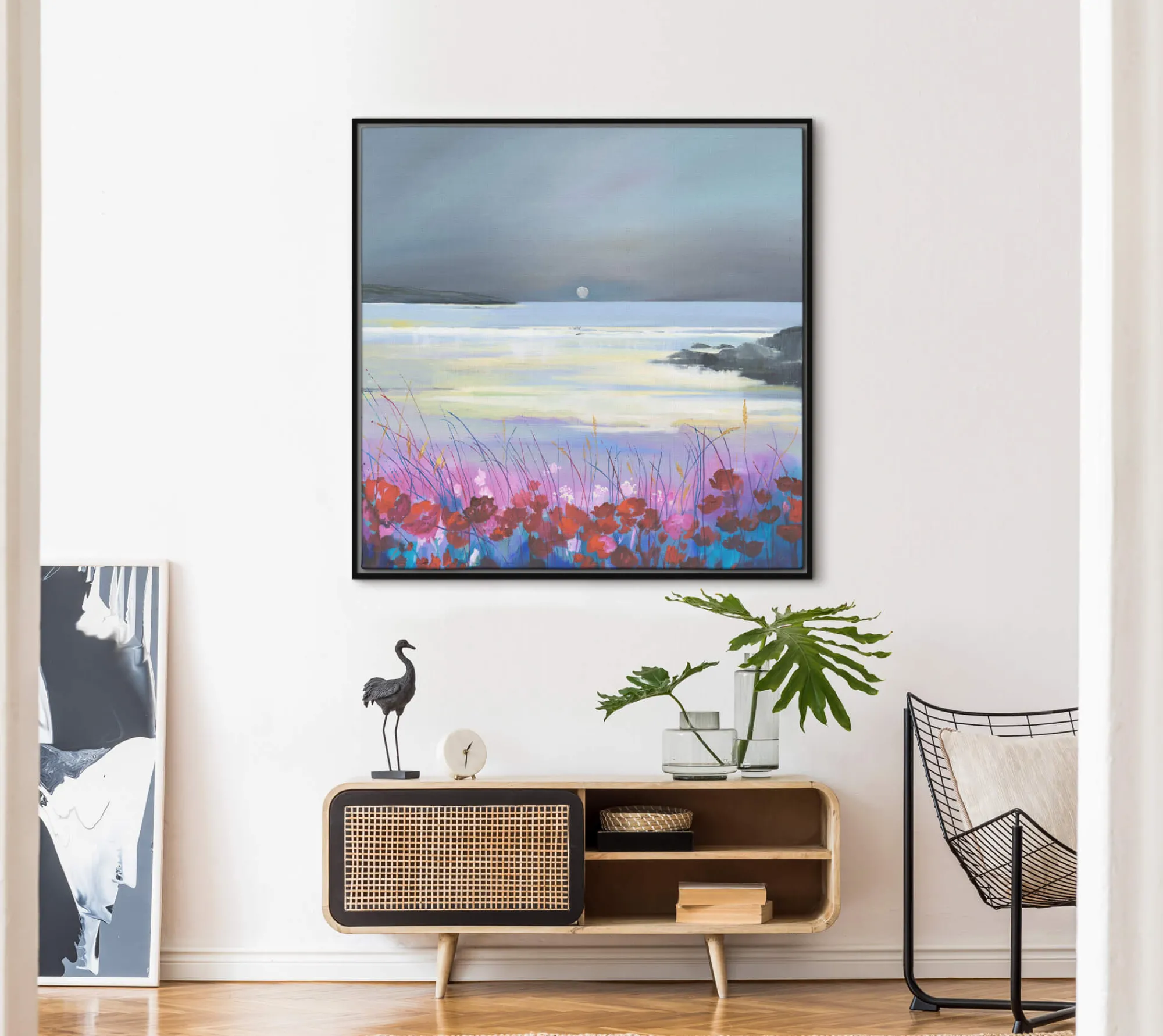 Coastal Scenes|Framed Canvas*Whistlefish I See The Moon Framed Canvas