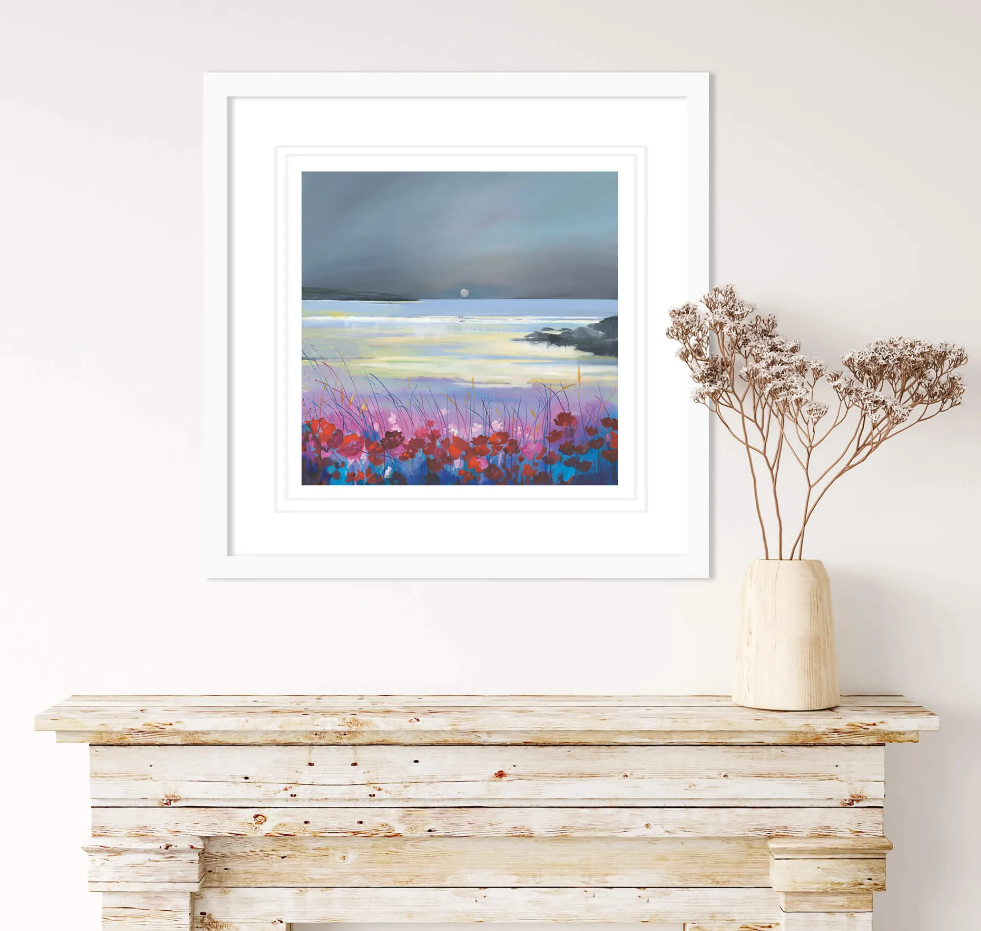 Coastal Scenes|Framed Prints*Whistlefish I See The Moon, Think Of You Framed Print