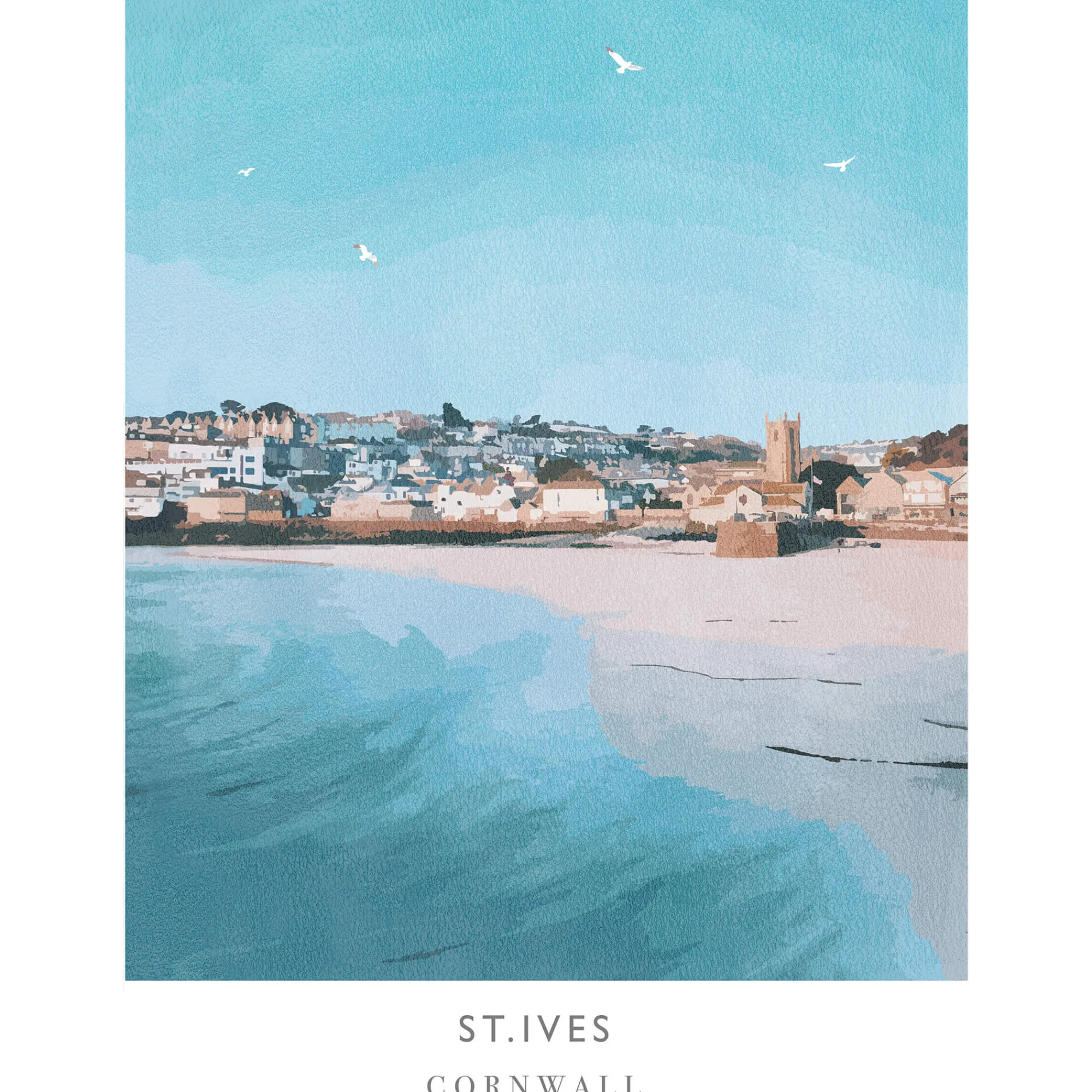 Unframed Prints*Whistlefish Incoming Tide, St Ives Art Print