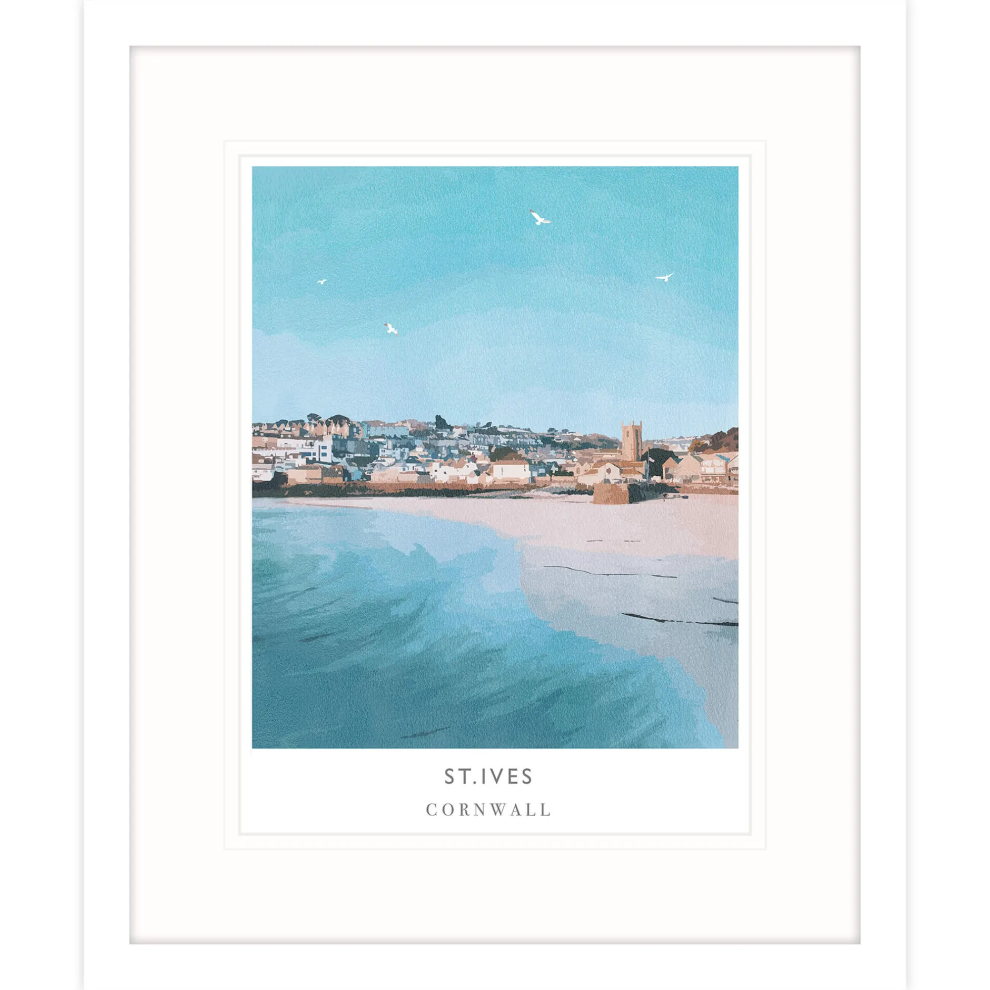St Ives|Cornwall*Whistlefish Incoming Tide, St Ives Framed Print