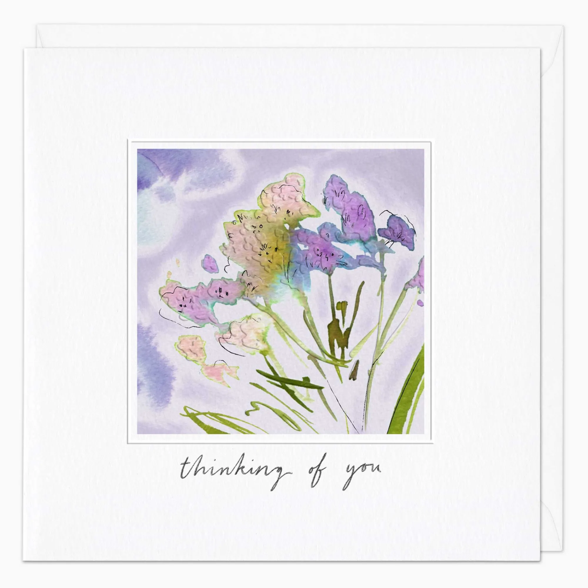 Thinking Of You|Sympathy*Whistlefish Inky Lilac Floral Thinking of You Card