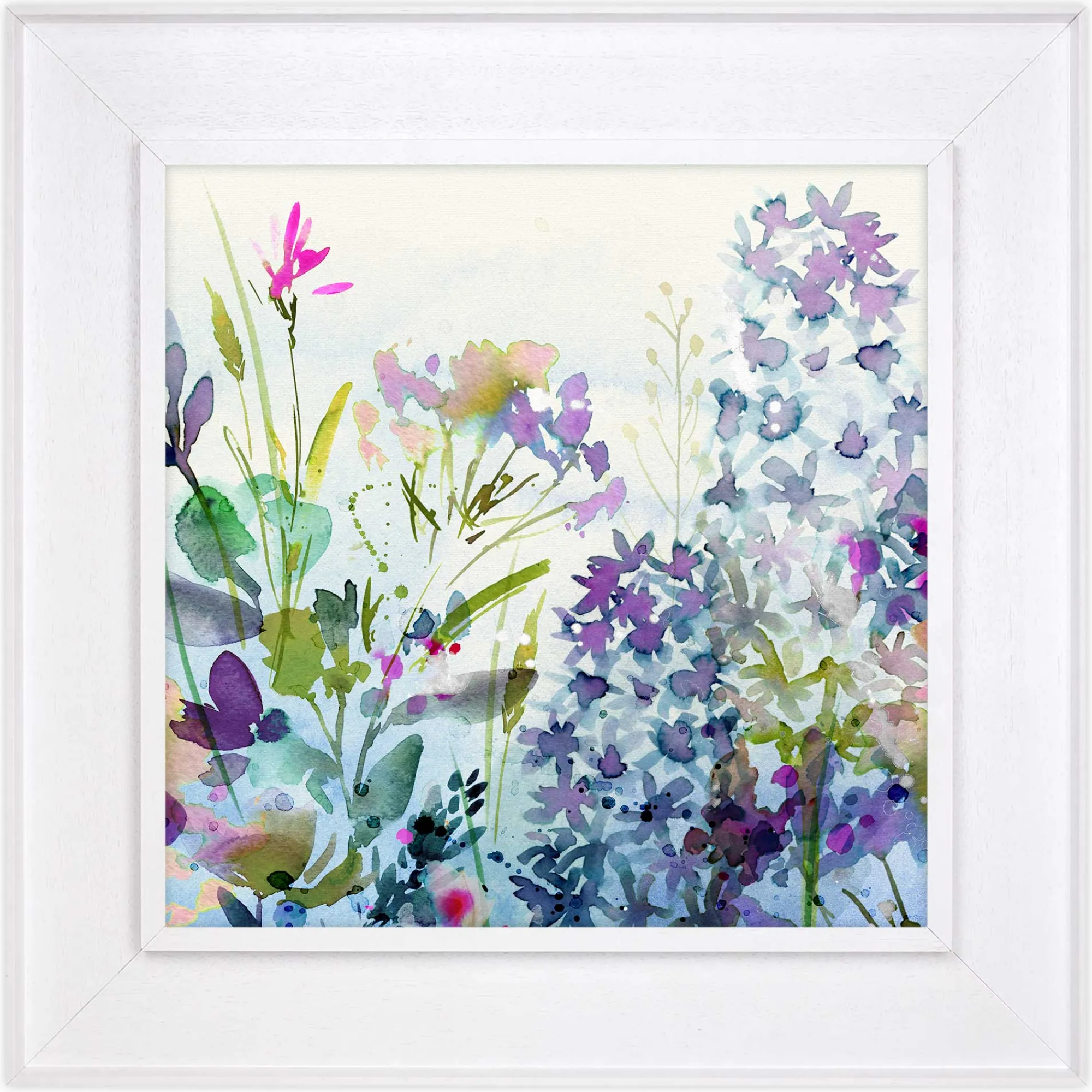 Floral & Flowers|Framed Canvas*Whistlefish Into The Blue Framed Canvas