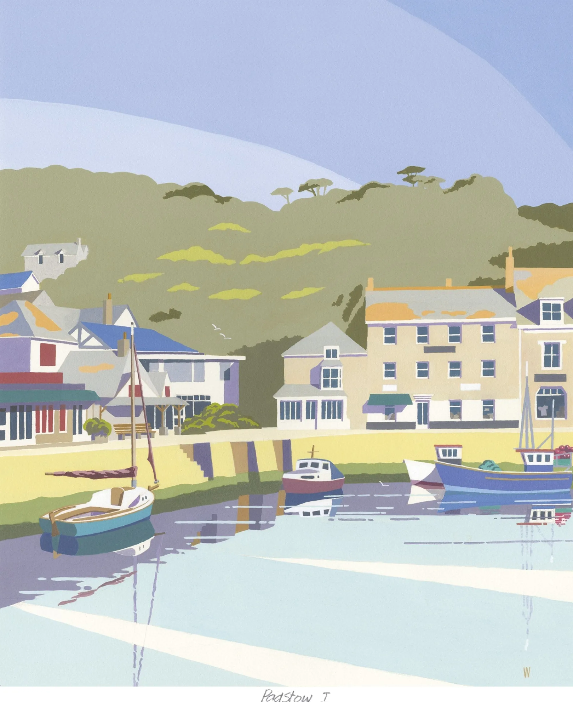 Unframed Prints*Whistlefish Intricate Padstow Harbour Art Print
