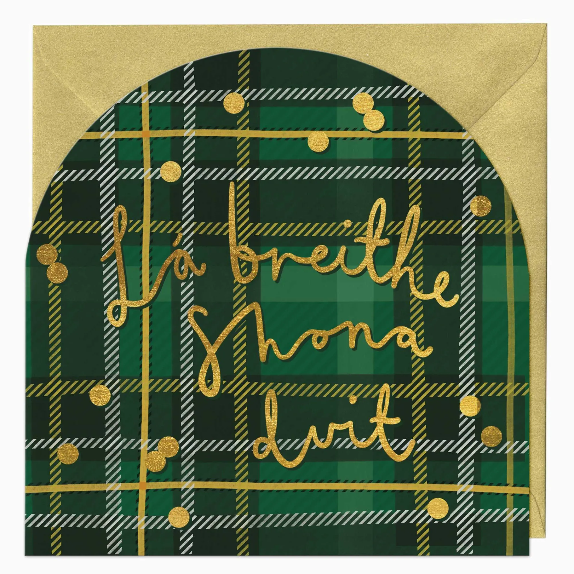 Birthday|For Him*Whistlefish Irish Tartan Birthday Arch Card