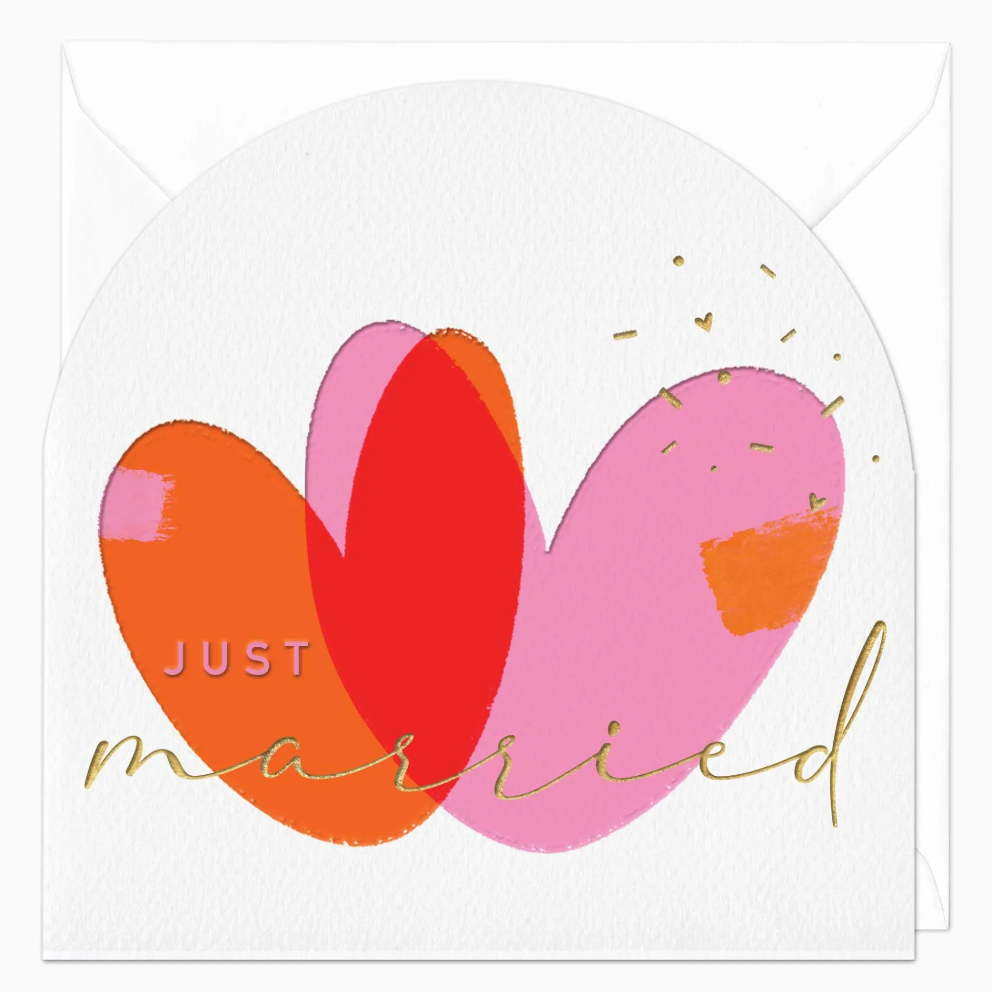 Wedding*Whistlefish Just Married Heart Card
