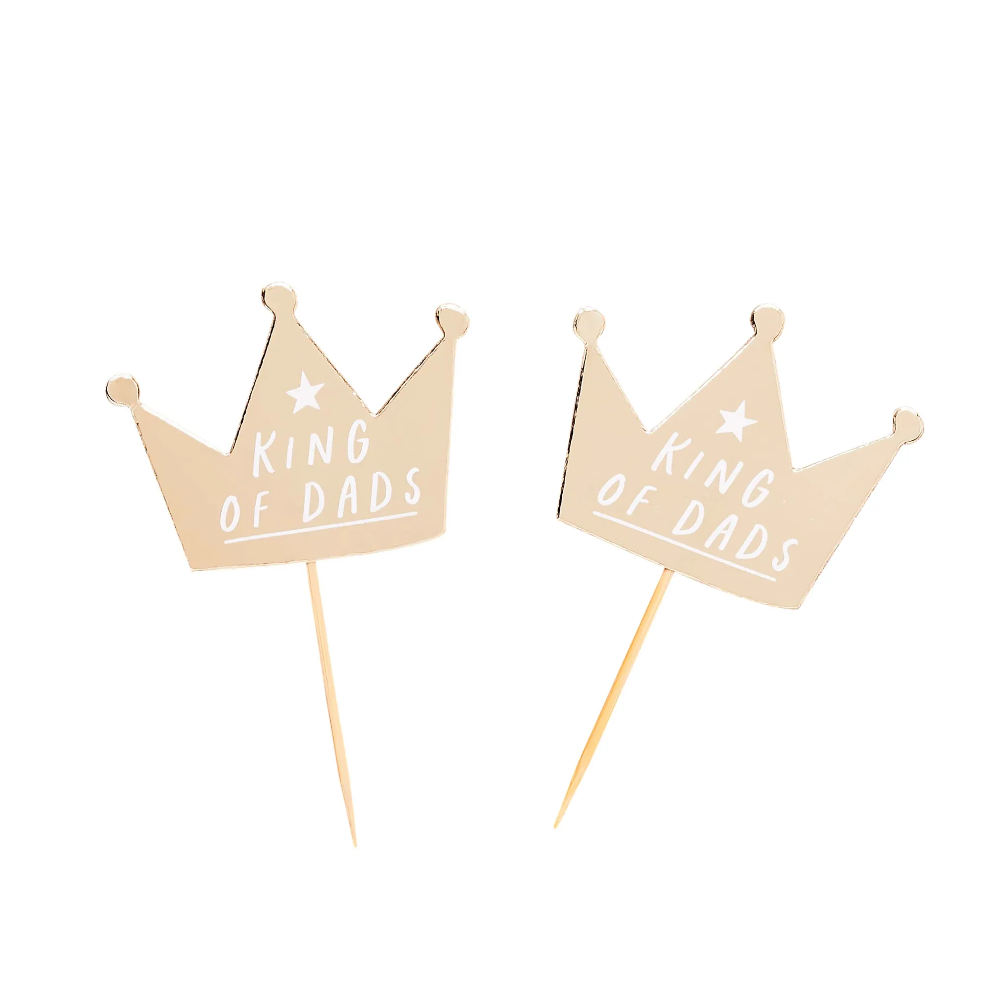 Birthday|For Him*Whistlefish 'King Of Dads' Crown Food Picks 12pcs