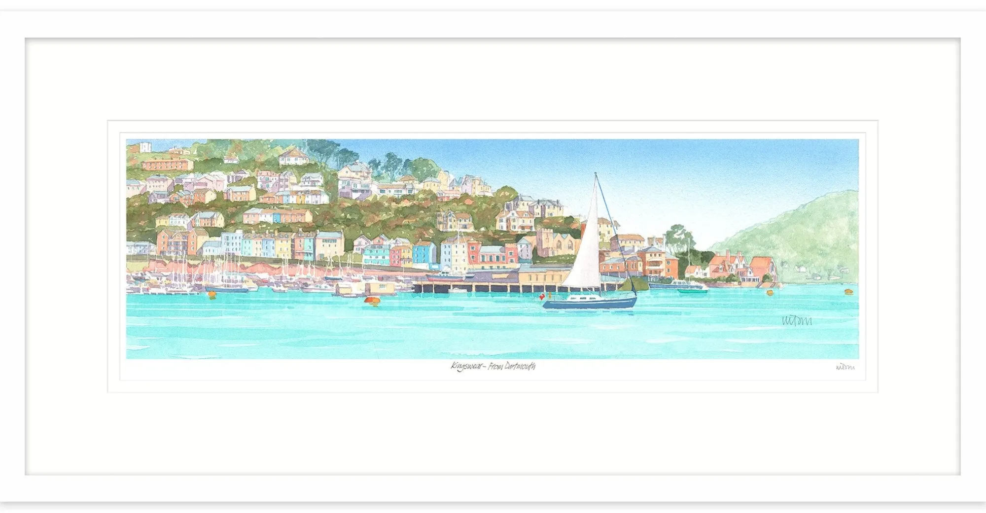 Dartmouth|Devon*Whistlefish Kingswear From Dartmouth Framed Print