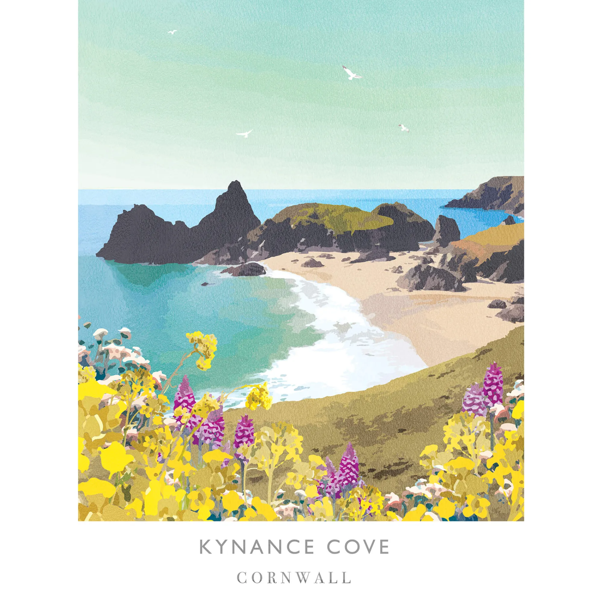 Unframed Prints*Whistlefish Kynance Cove Art Print