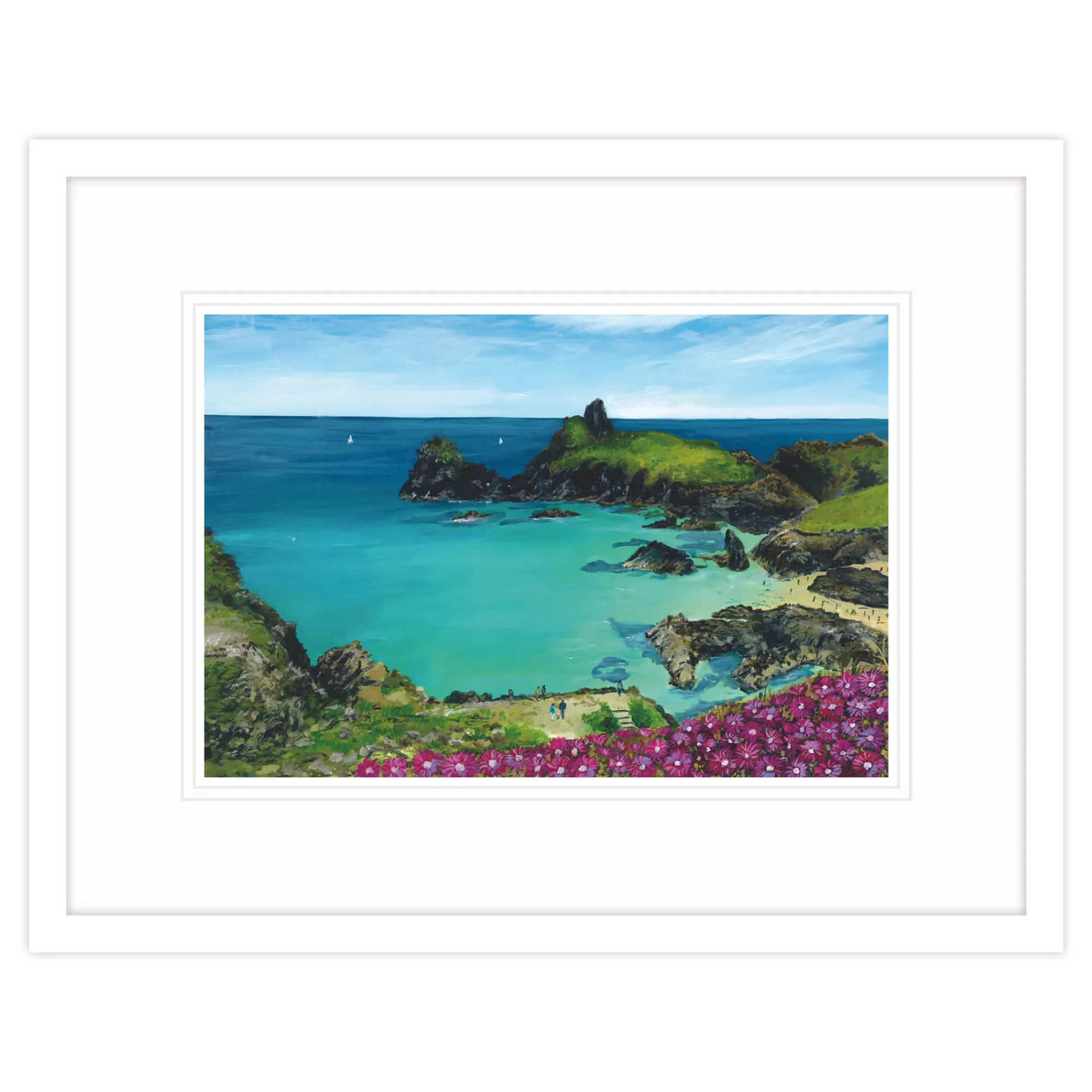 Cornwall|Coastal Scenes*Whistlefish Kynance Cove Framed Print