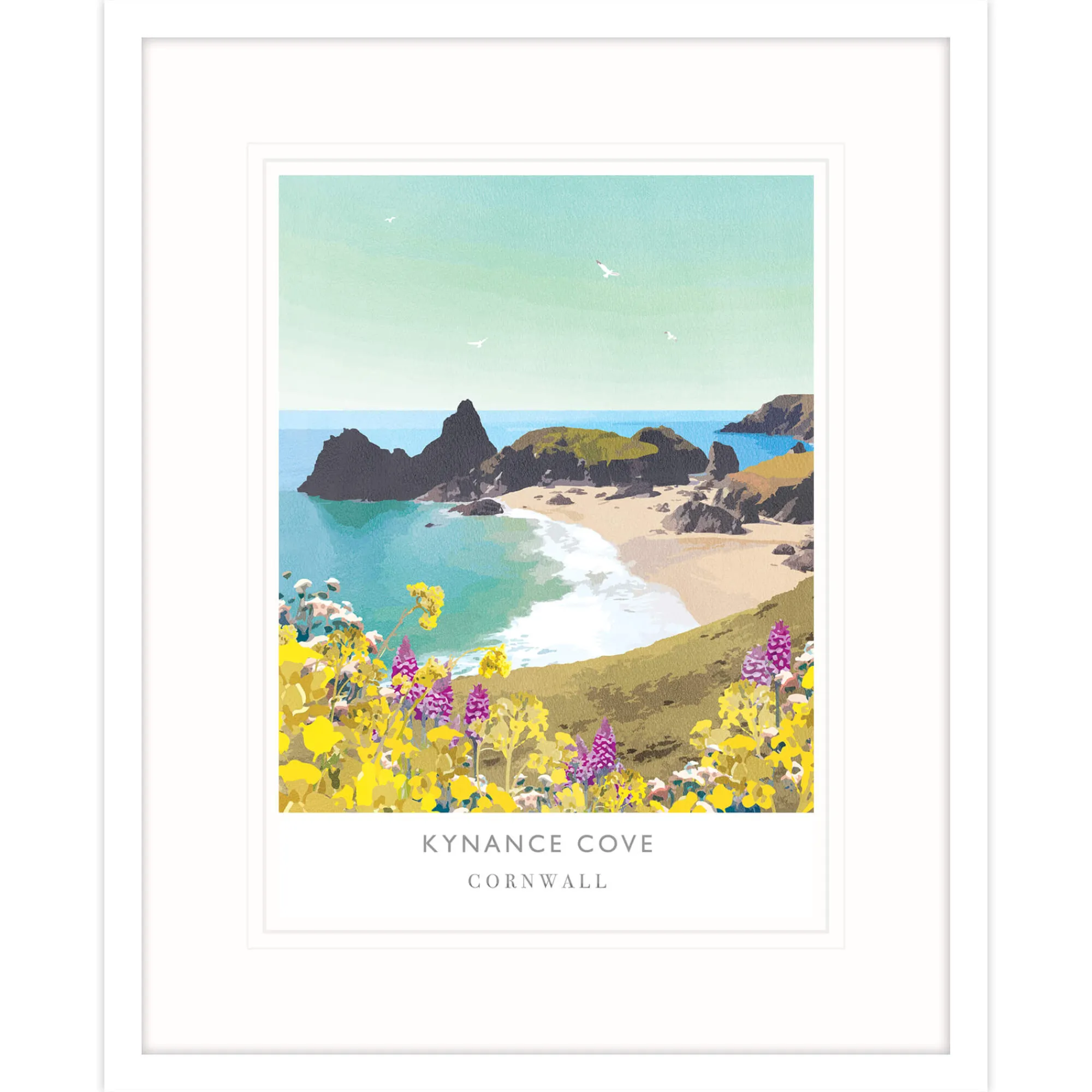 Travel|Framed Prints*Whistlefish Kynance Cove Framed Print