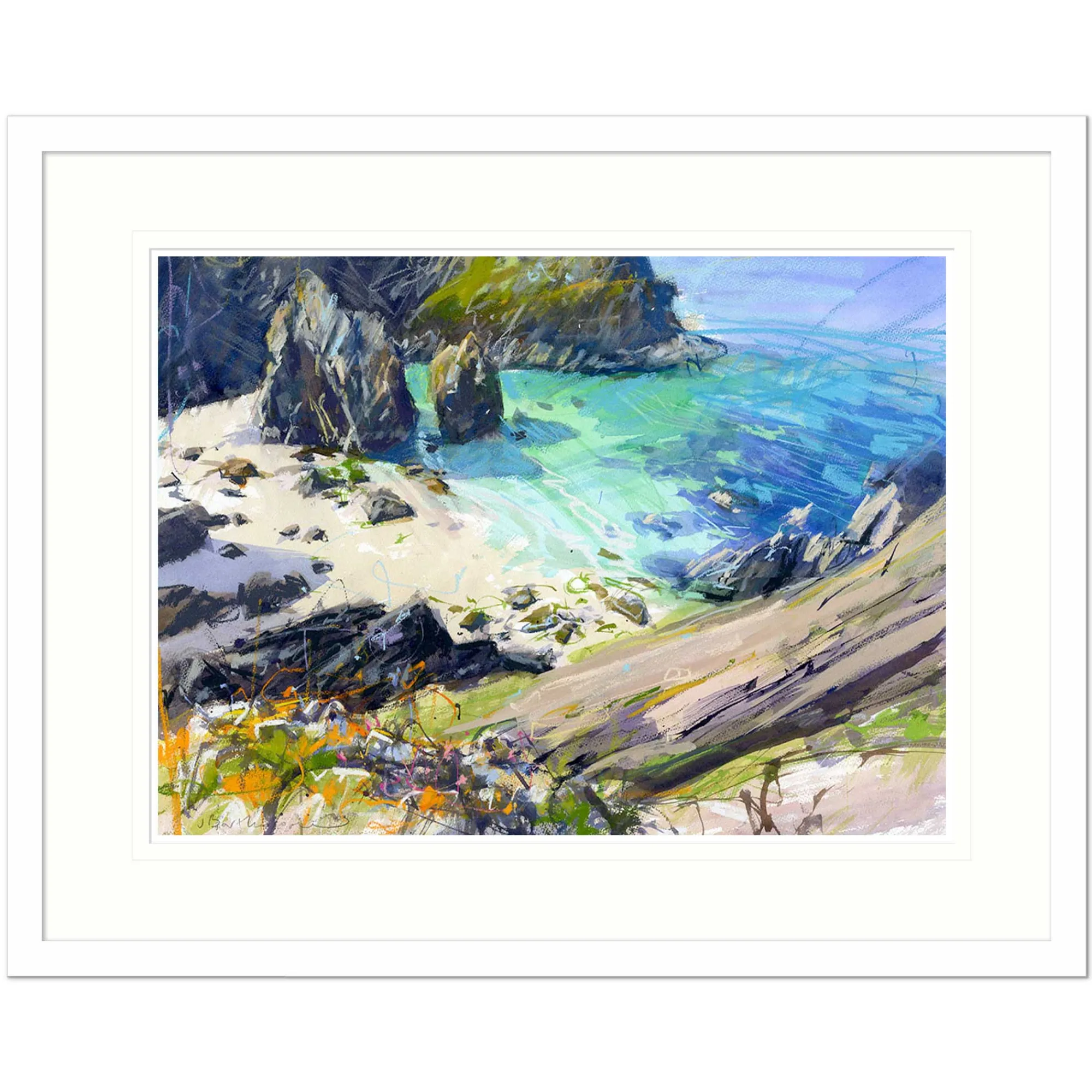 Cornwall|Coastal Scenes*Whistlefish Kynance Cove Framed Print