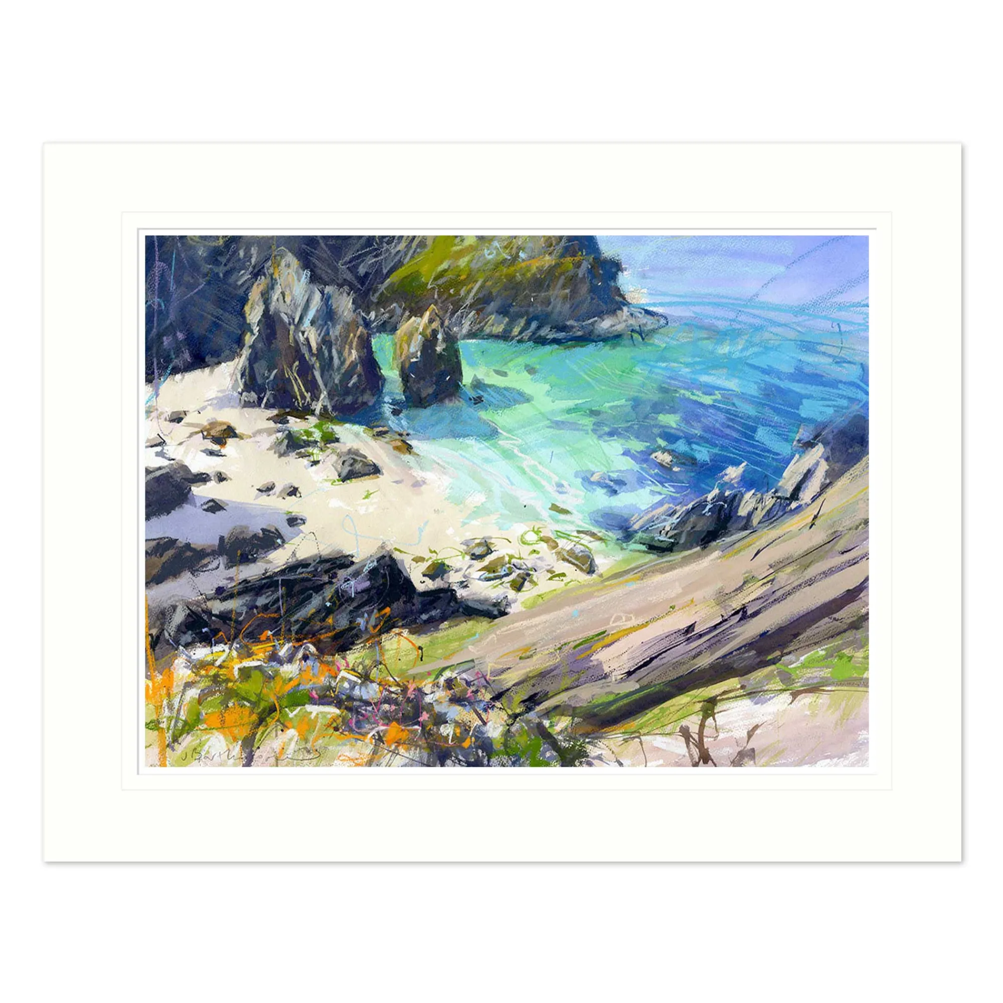Mounted Prints*Whistlefish Kynance Cove Mounted Print