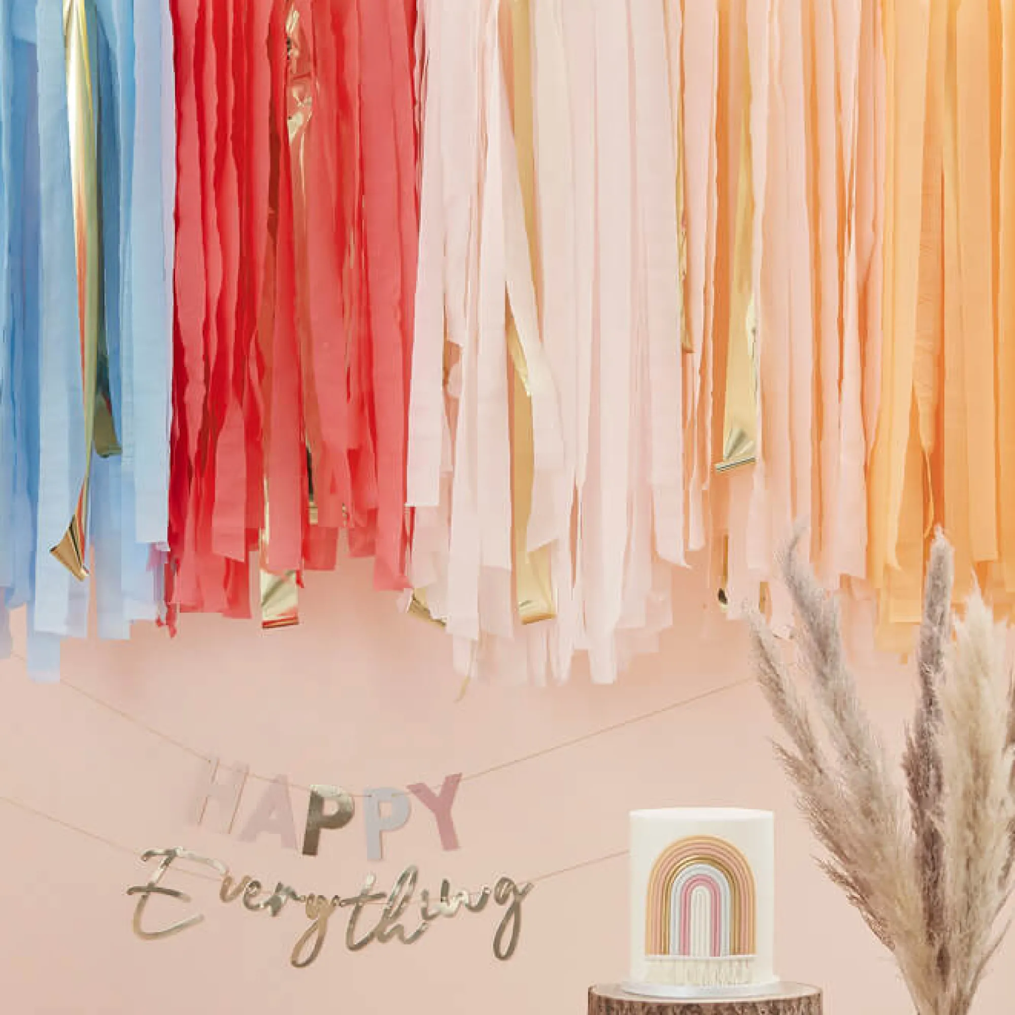 Decorations|Bunting & Garlands*Whistlefish Large Pastel Streamer Ceiling Decoration