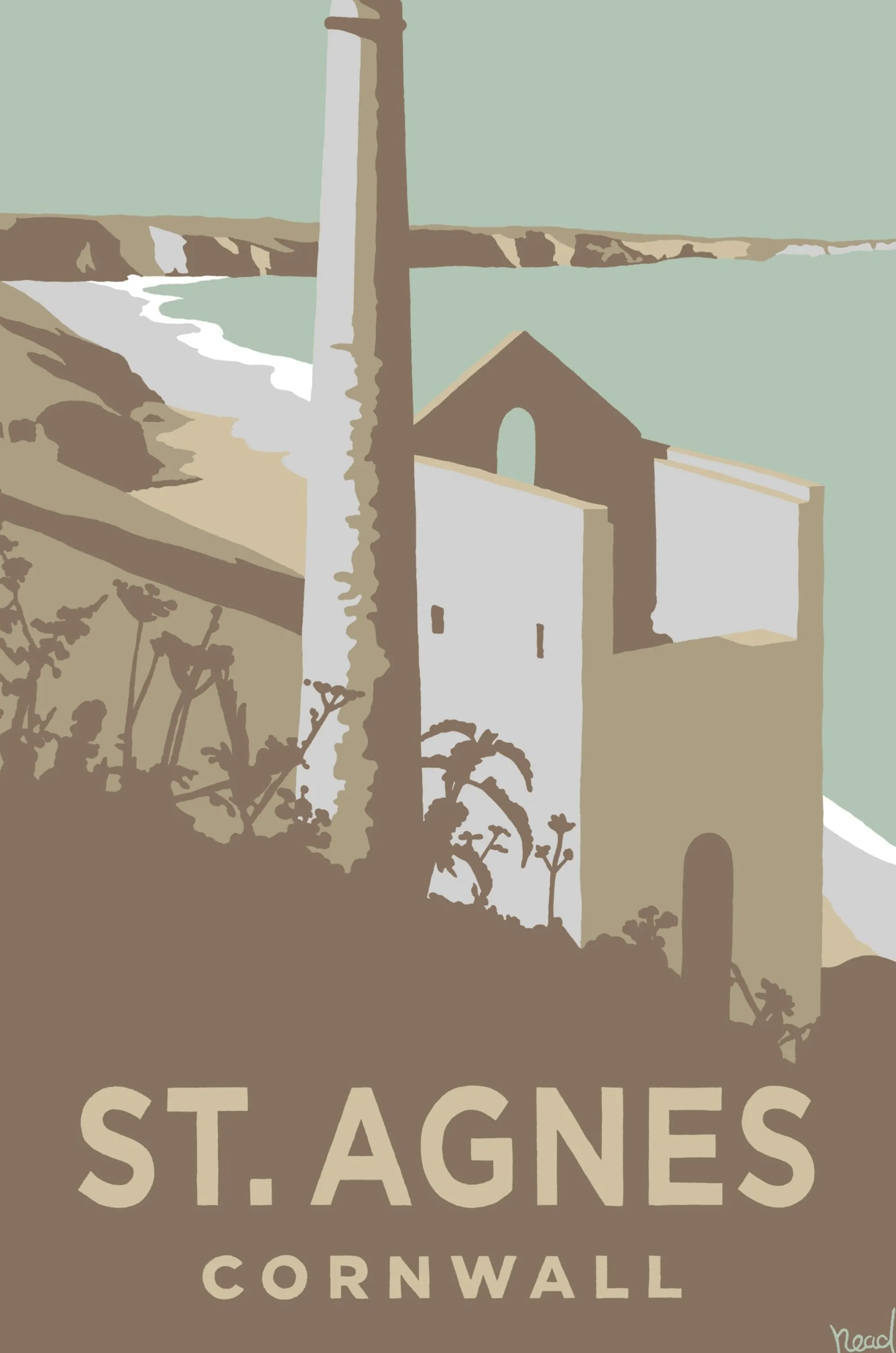 Unframed Prints*Whistlefish Layered St Agnes Art Print