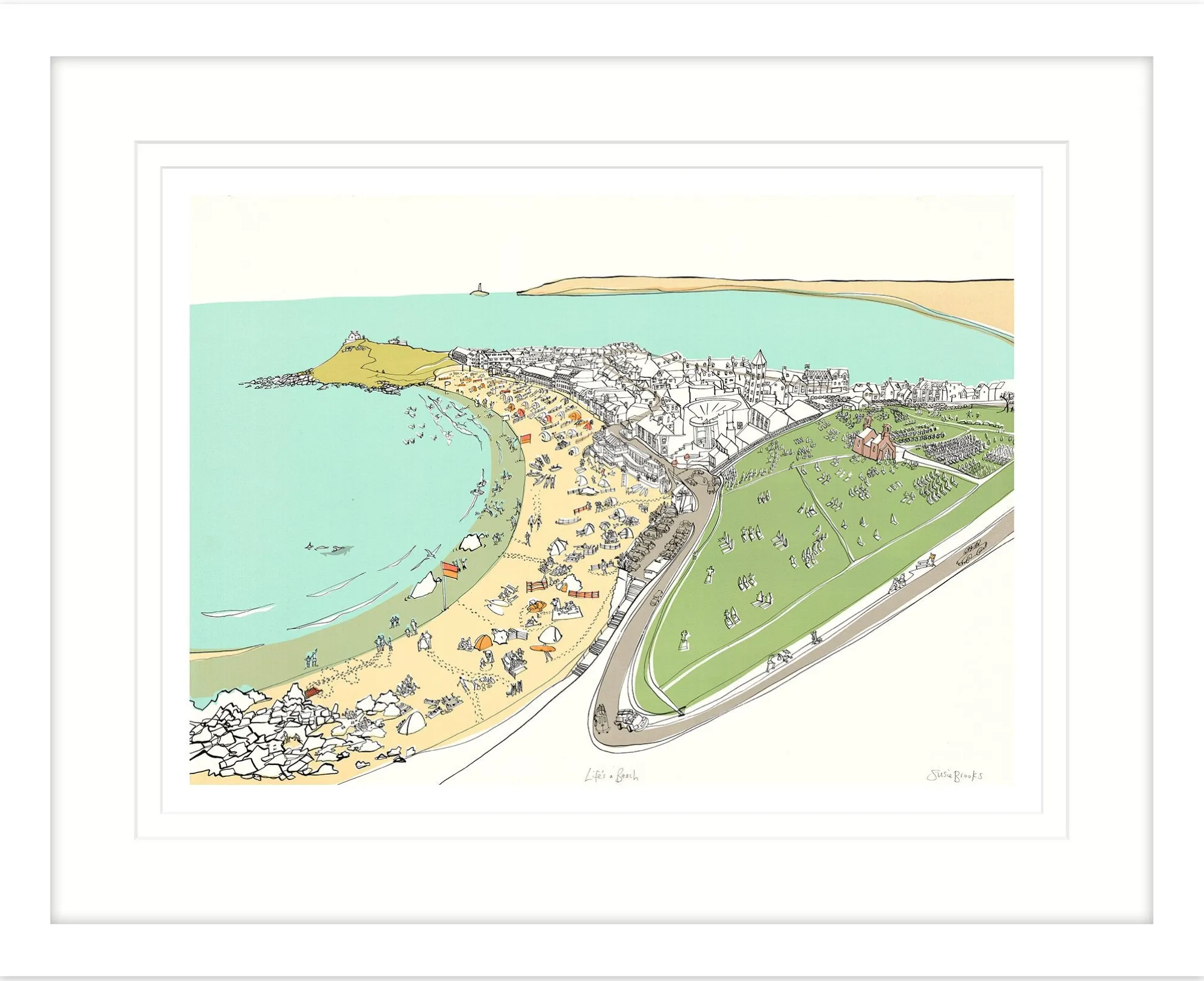 St Ives|Cornwall*Whistlefish Life's A Beach Framed Print