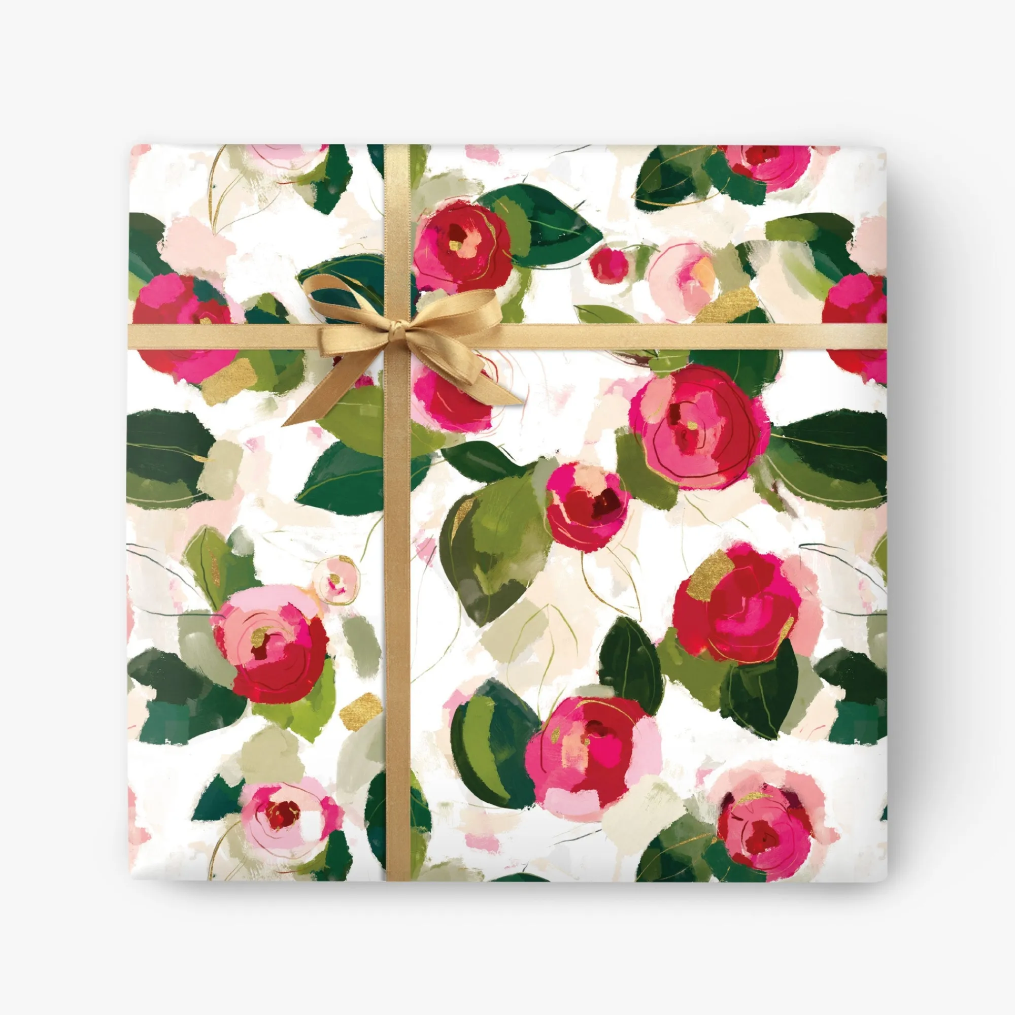 Gift Wrap|Wedding*Whistlefish Light Winter Camellia Wrapping Paper