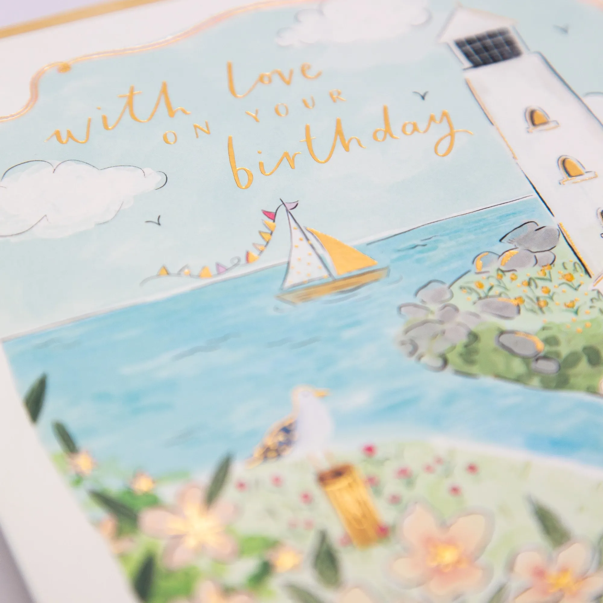 Birthday*Whistlefish Lighthouse Birthday Card