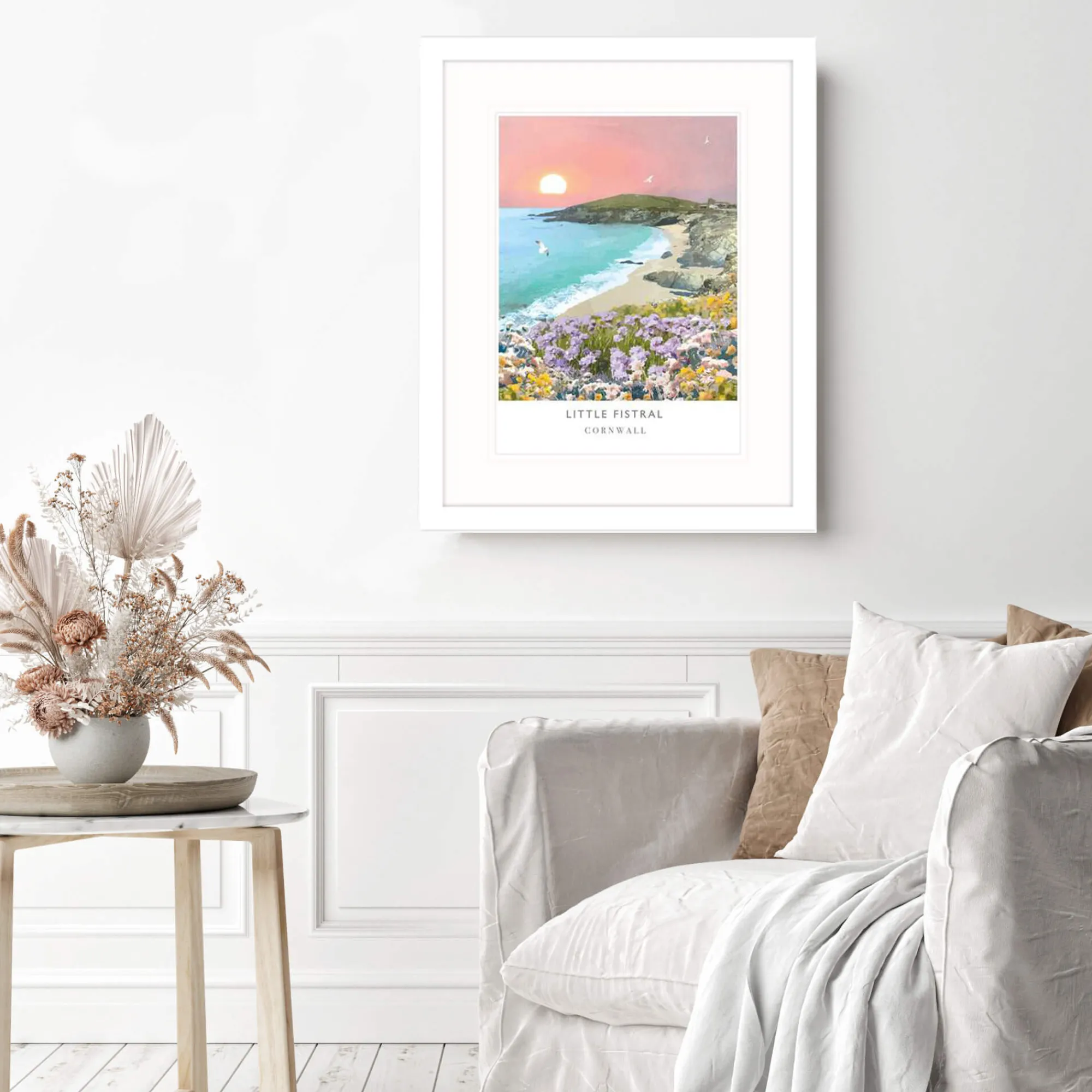 Newquay|Cornwall*Whistlefish Little Fistral Travel Framed Print