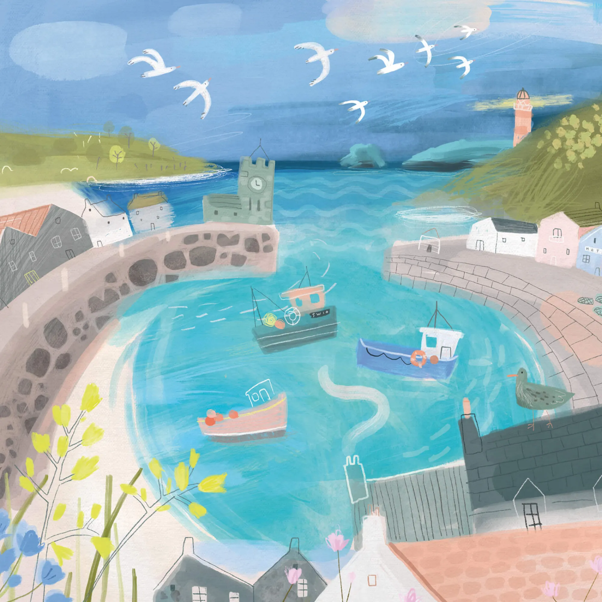Unframed Prints*Whistlefish Little Harbour Windows Art Print
