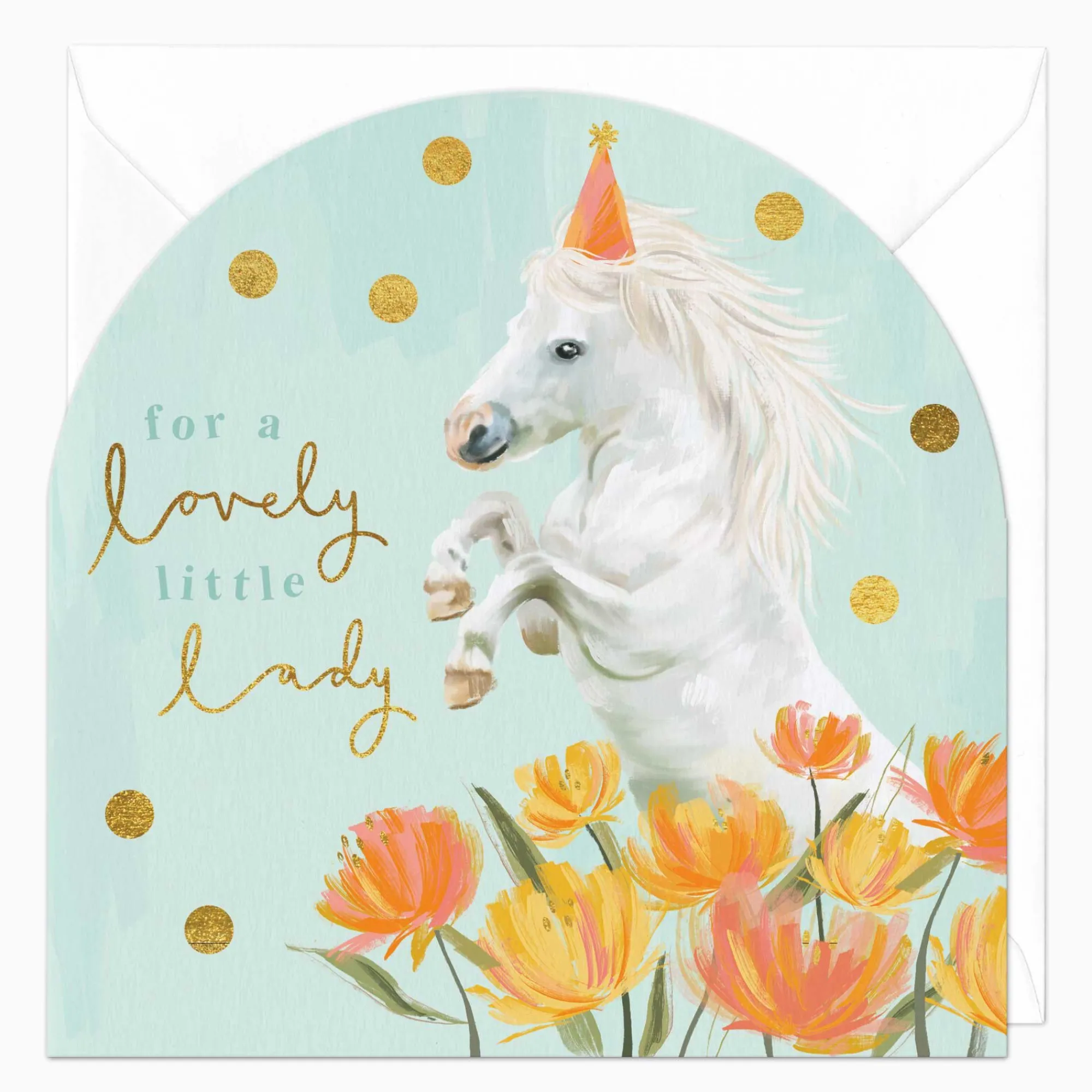 Just To Say*Whistlefish Little Lady Horse Arch Card