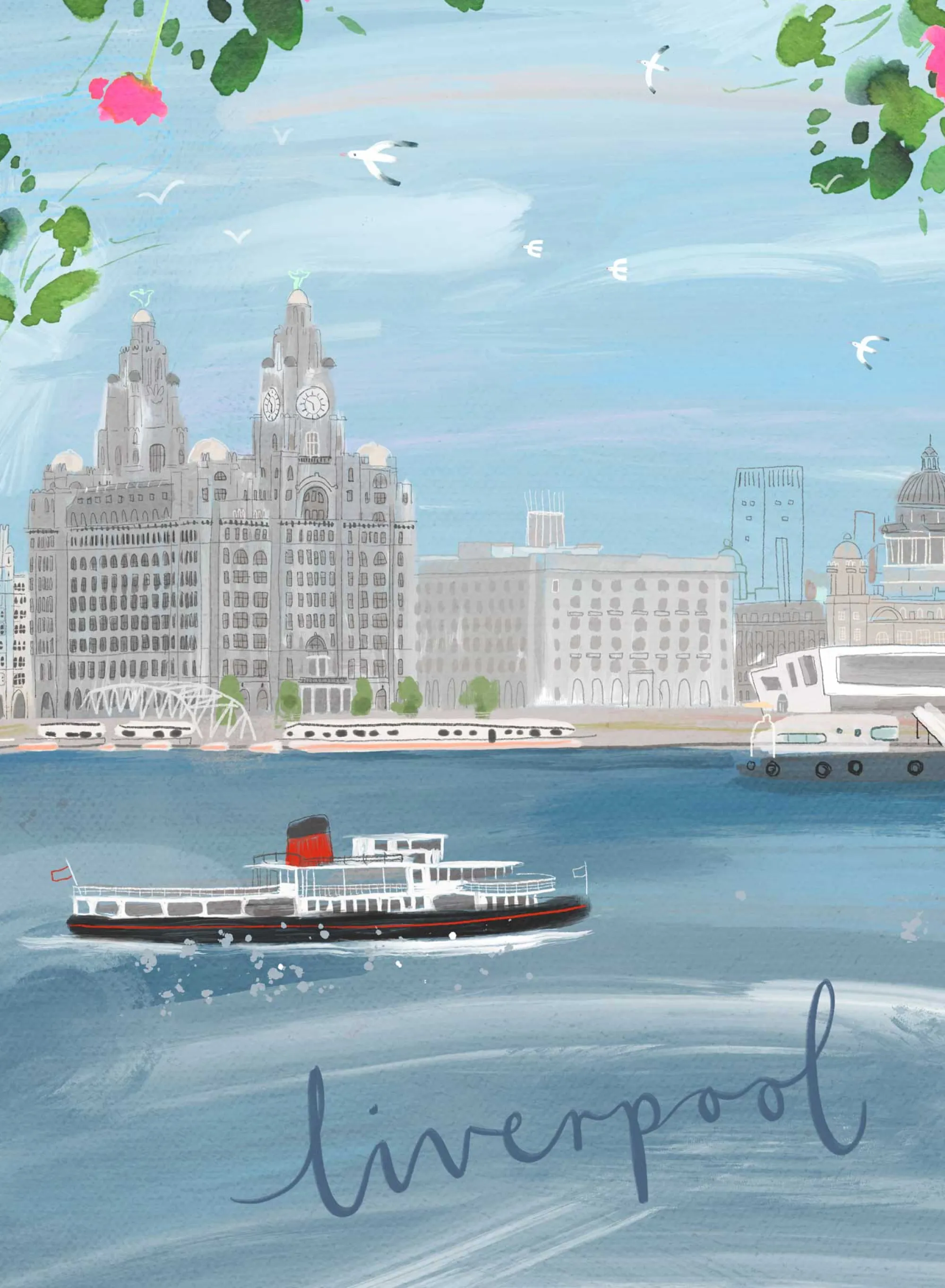 Unframed Prints*Whistlefish Liverpool Med Art Print