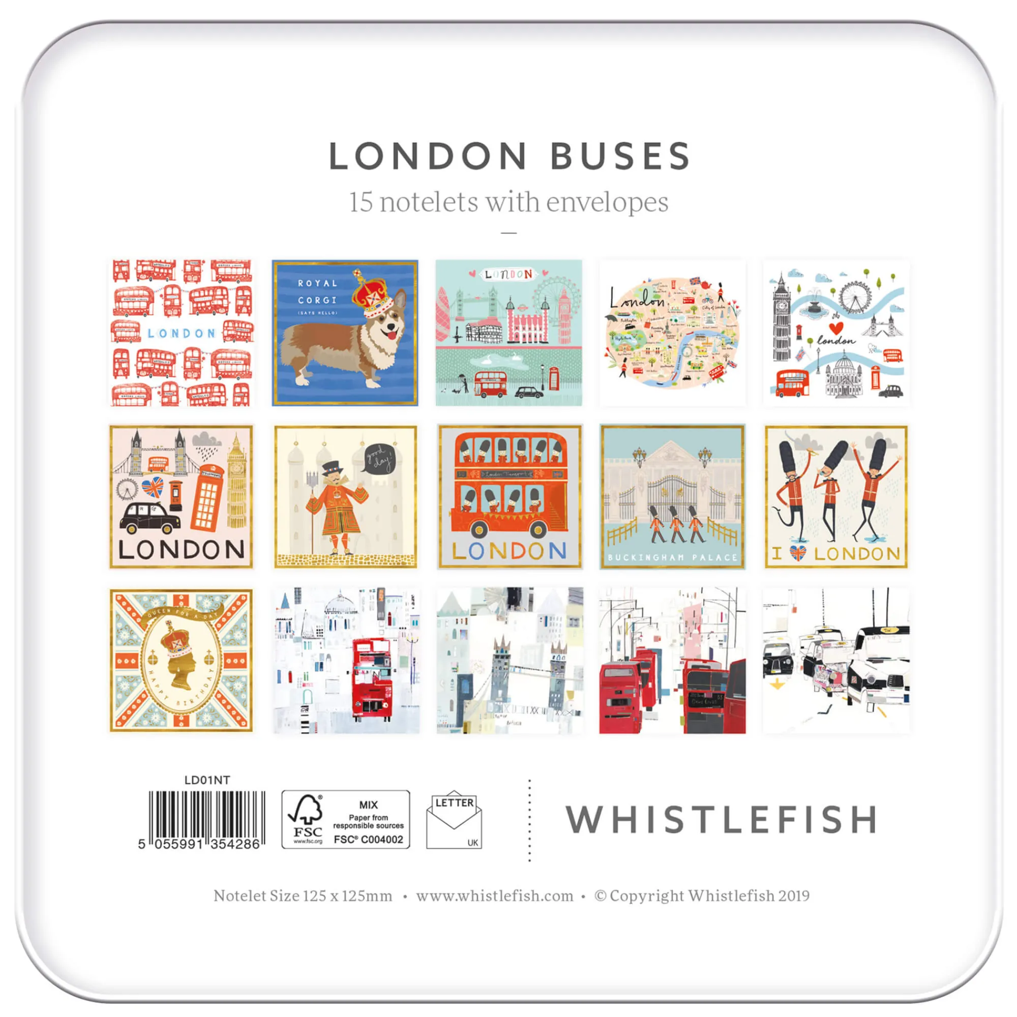 Under £20|Under £10*Whistlefish London Buses Notelet Tin