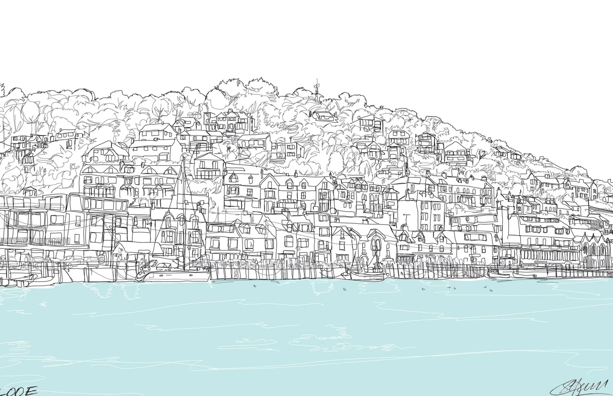 Unframed Prints*Whistlefish Looe Art Print