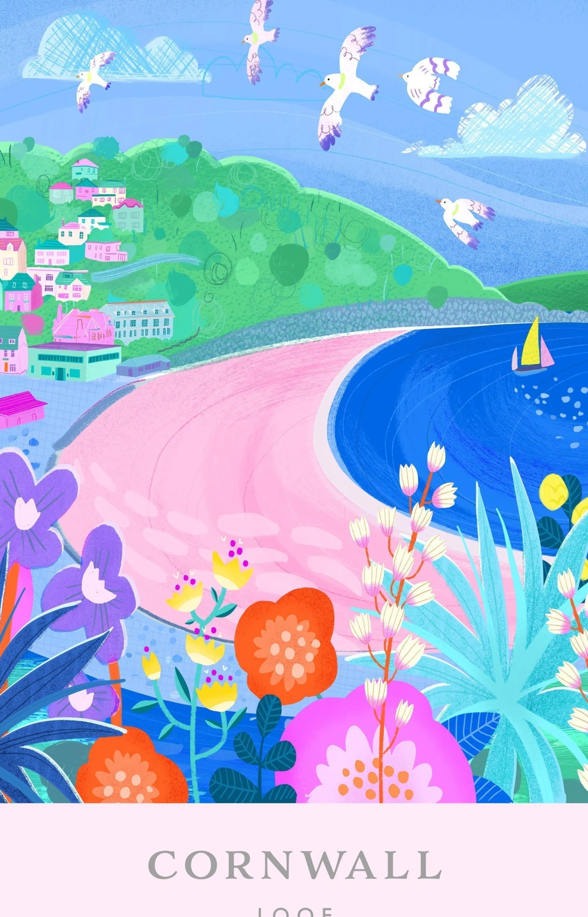 Unframed Prints*Whistlefish Looe Brights Large Art Print
