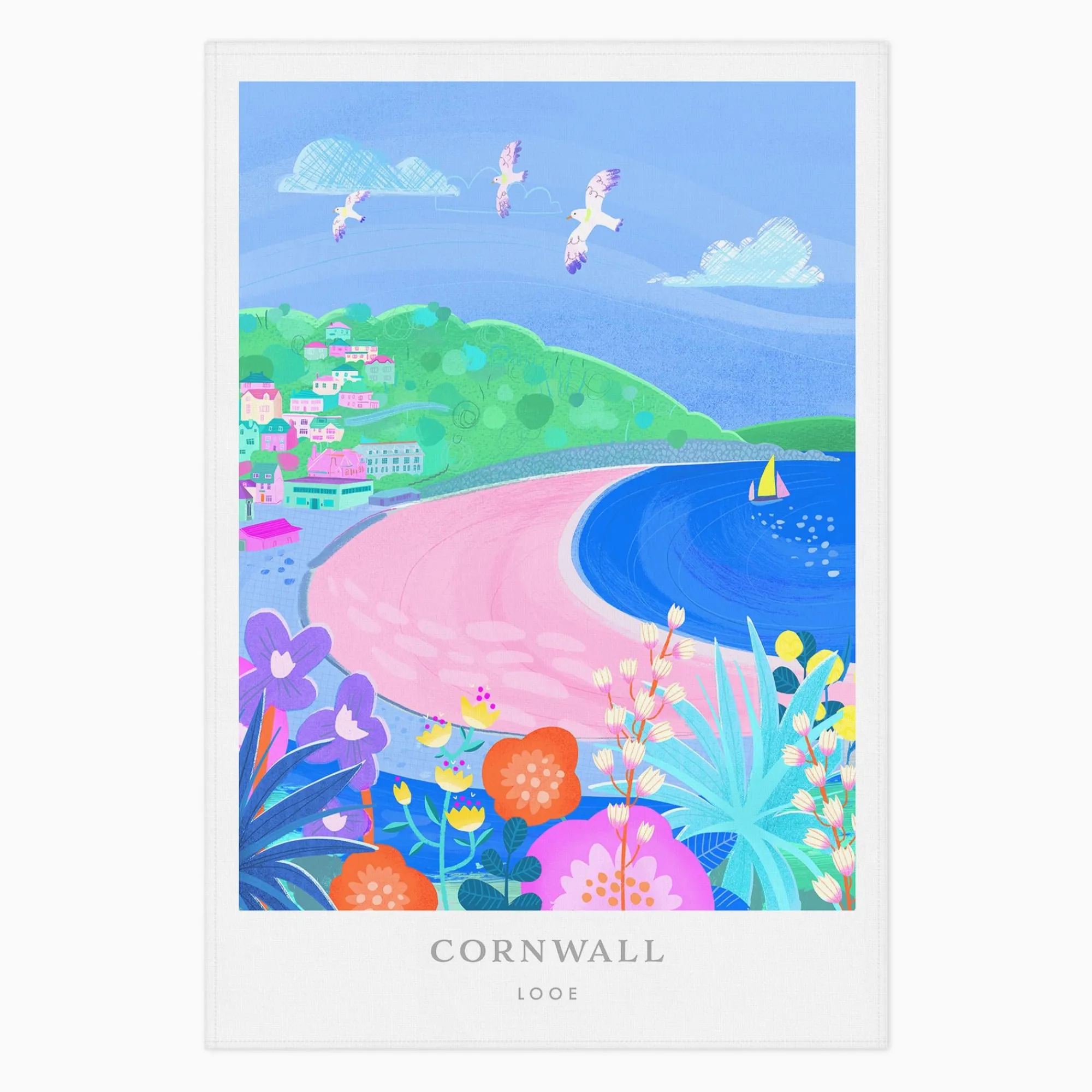Under £20|Under £10*Whistlefish Looe Brights Tea Towel