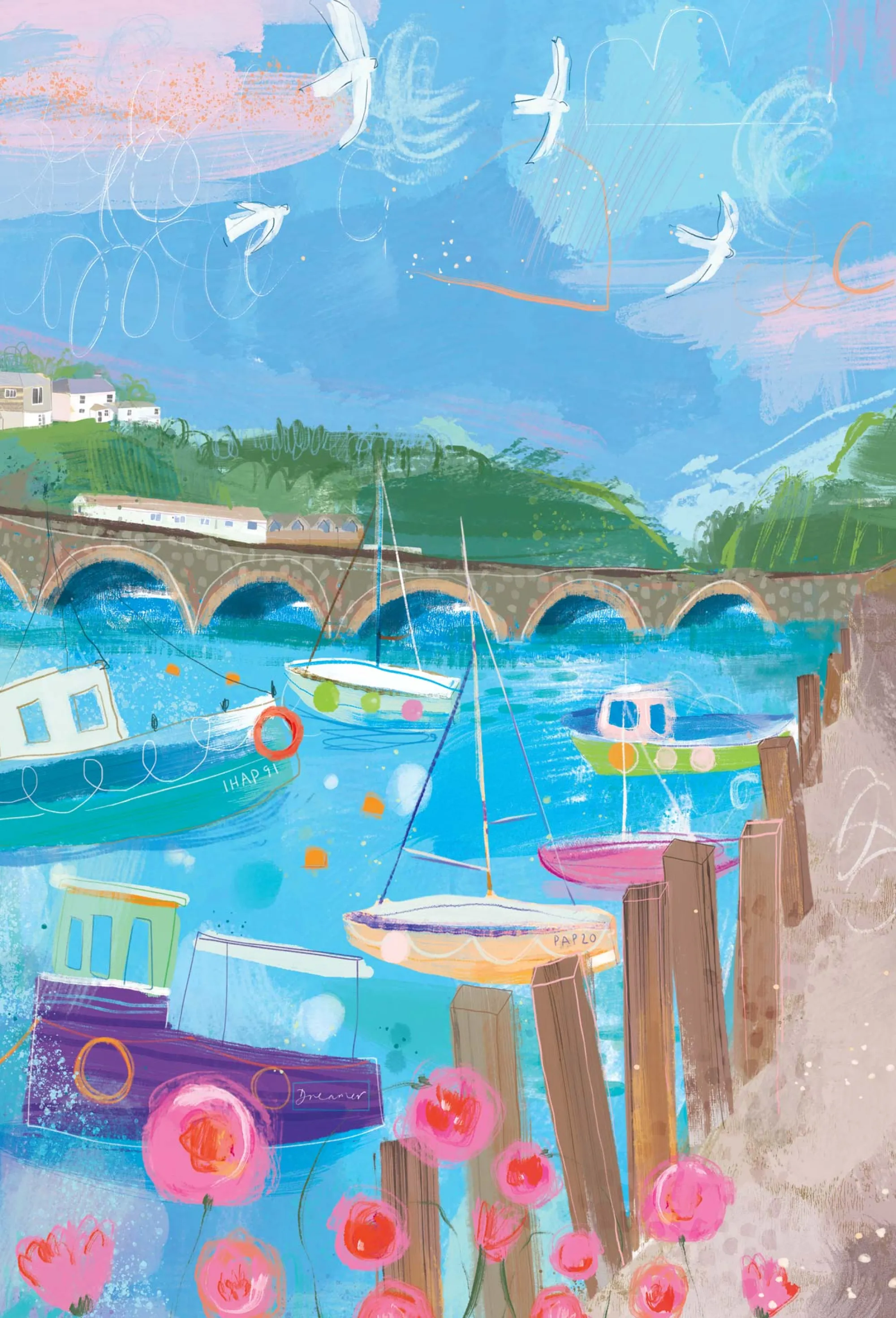 Cornwall|Travel*Whistlefish Looe Harbour Breeze Framed Print