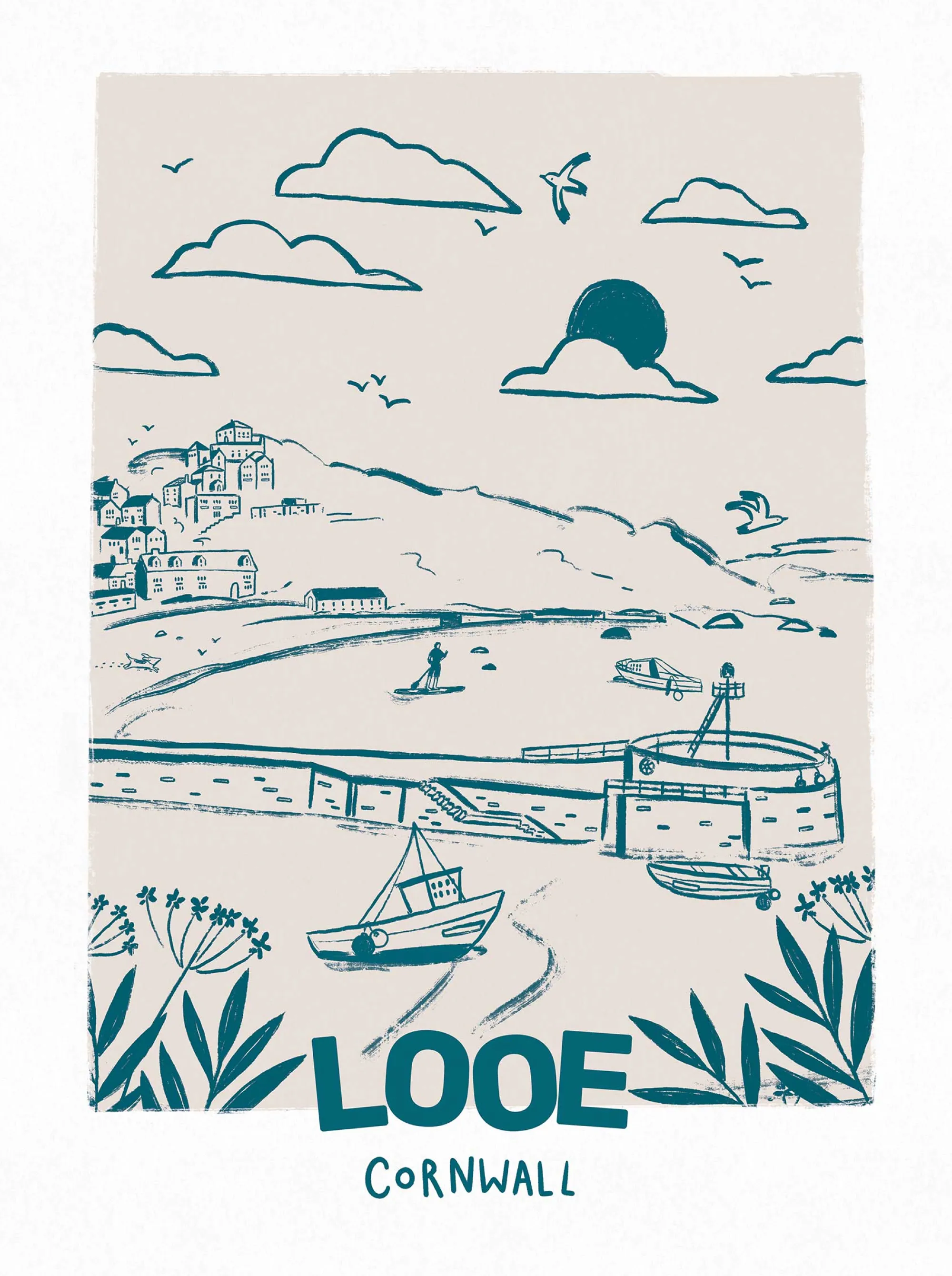 Unframed Prints*Whistlefish Looe Large Art Print