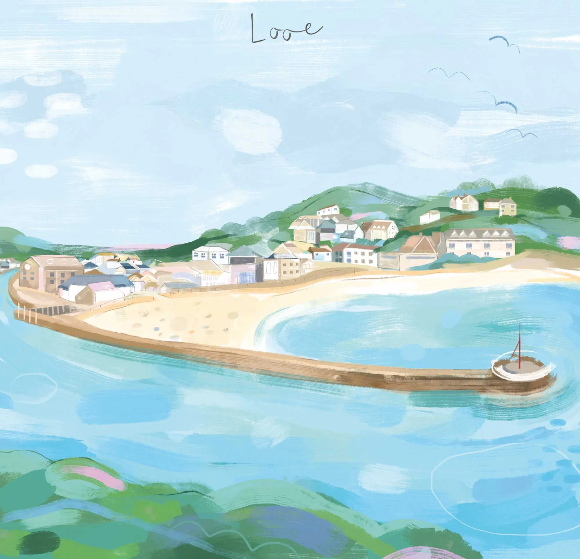 Unframed Prints*Whistlefish Looe Small Art Print