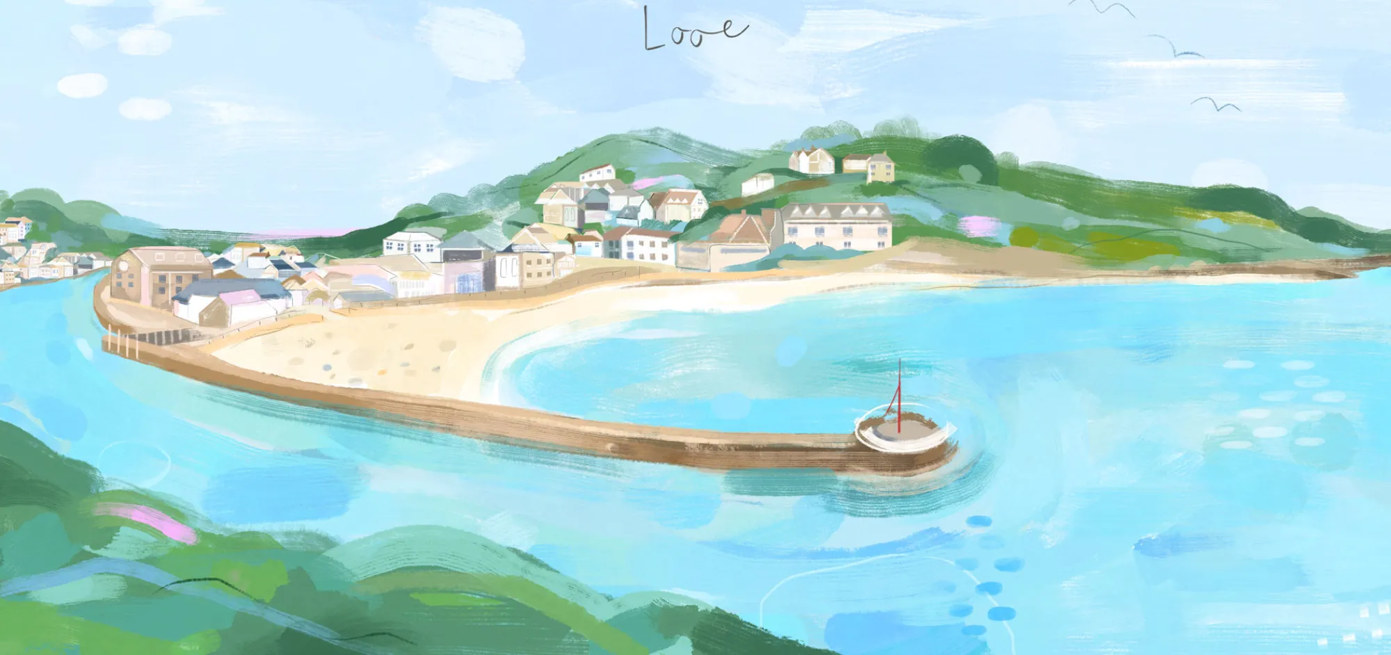 Unframed Prints*Whistlefish Looe Small Art Print