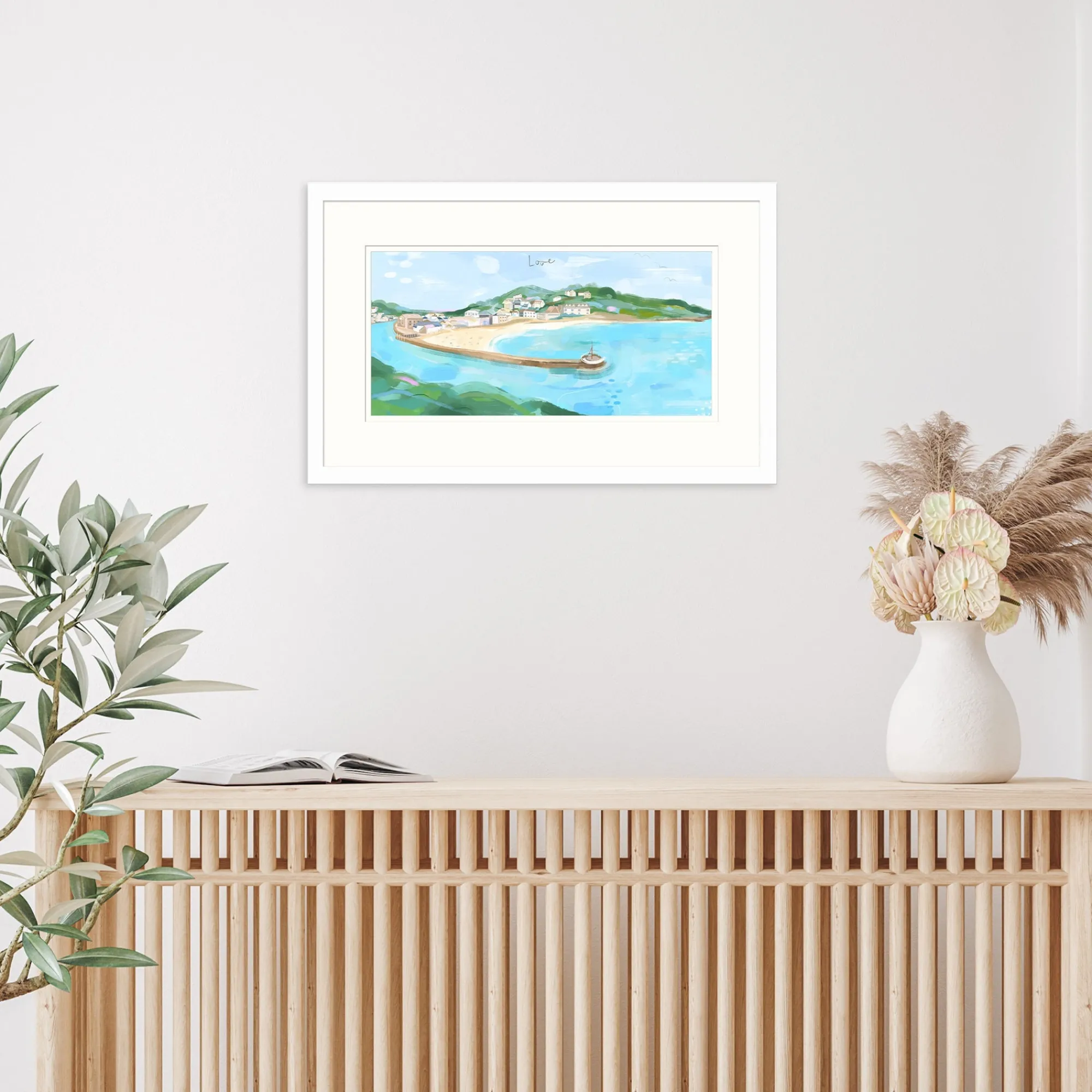 Cornwall|Travel*Whistlefish Looe Small Framed Print