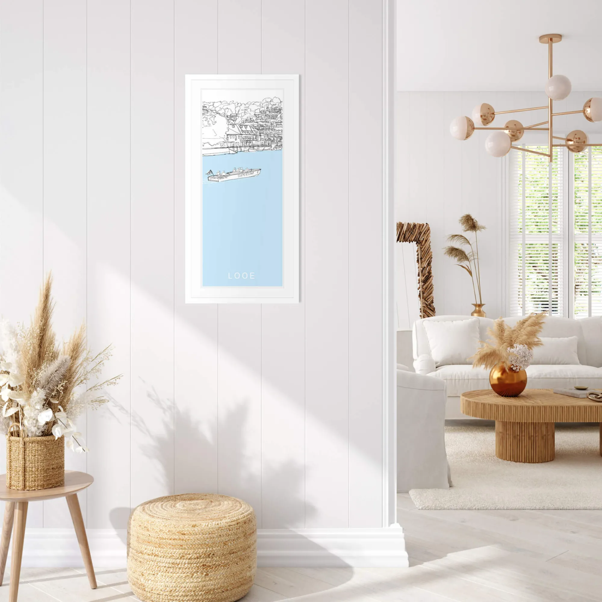 Unframed Prints*Whistlefish Looe Superstar Long Art Print