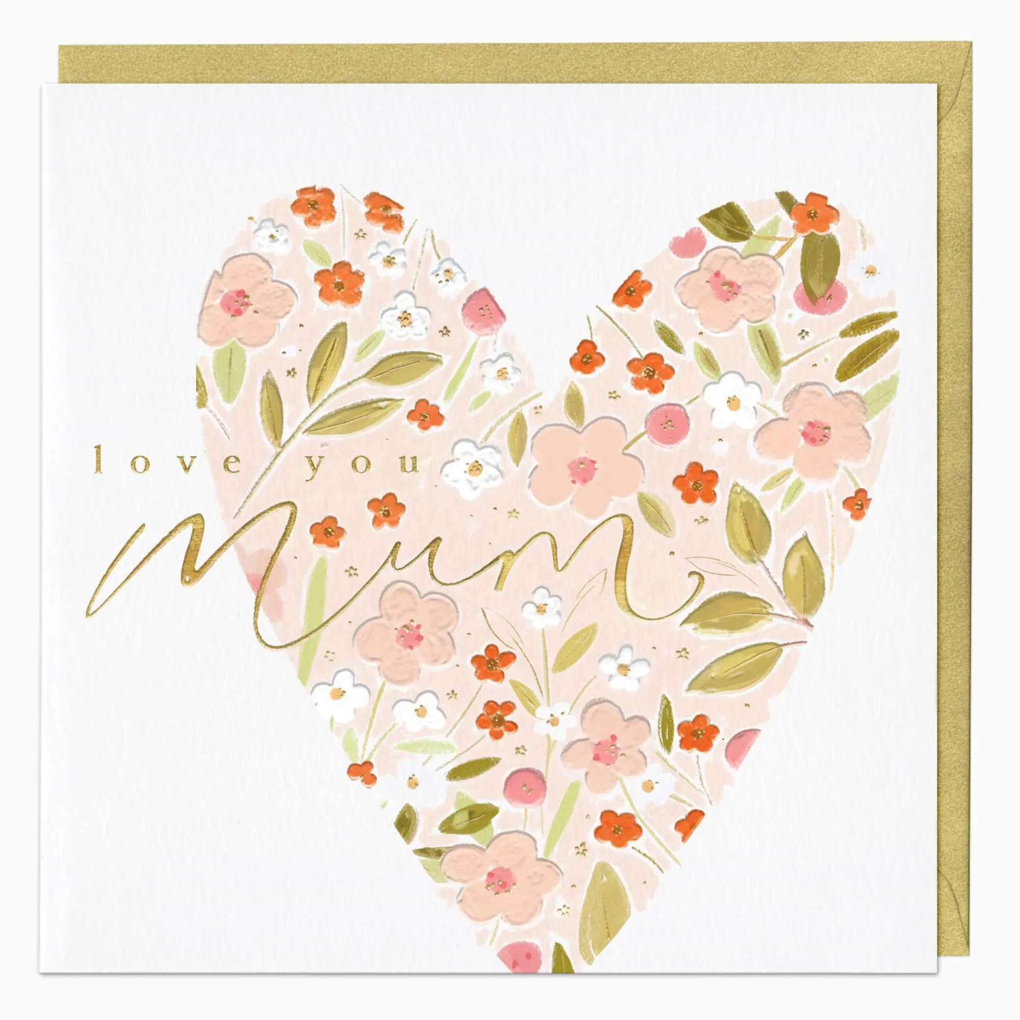 Mother's Day|Birthday*Whistlefish Love You Mum Heart Card