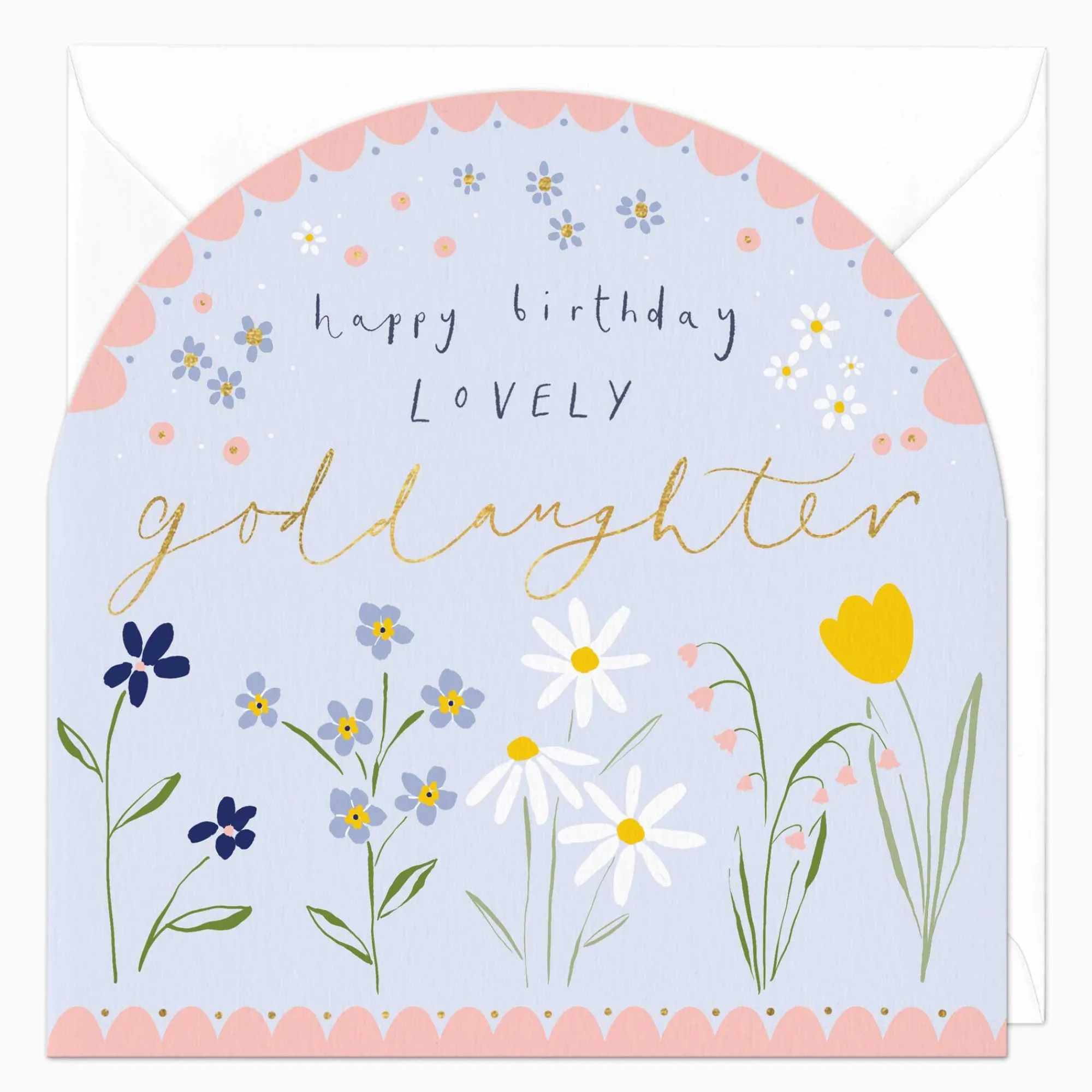 Birthday|For Relatives*Whistlefish Lovely God-Daughter Birthday Arch Card